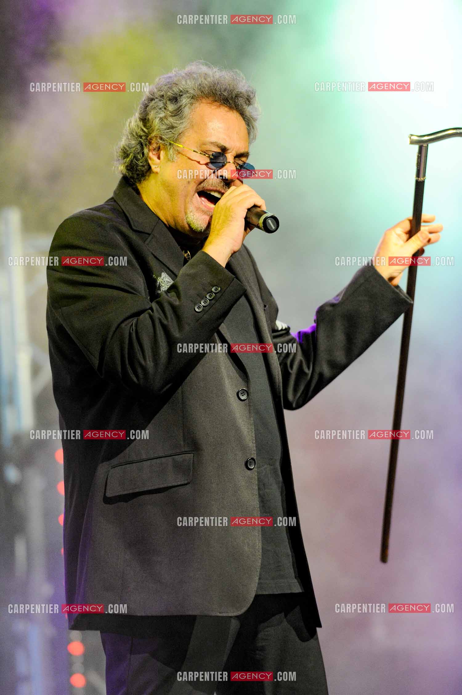 Le chanteur Patrick Hernandez en concert en 2011.  ( Exclusif )