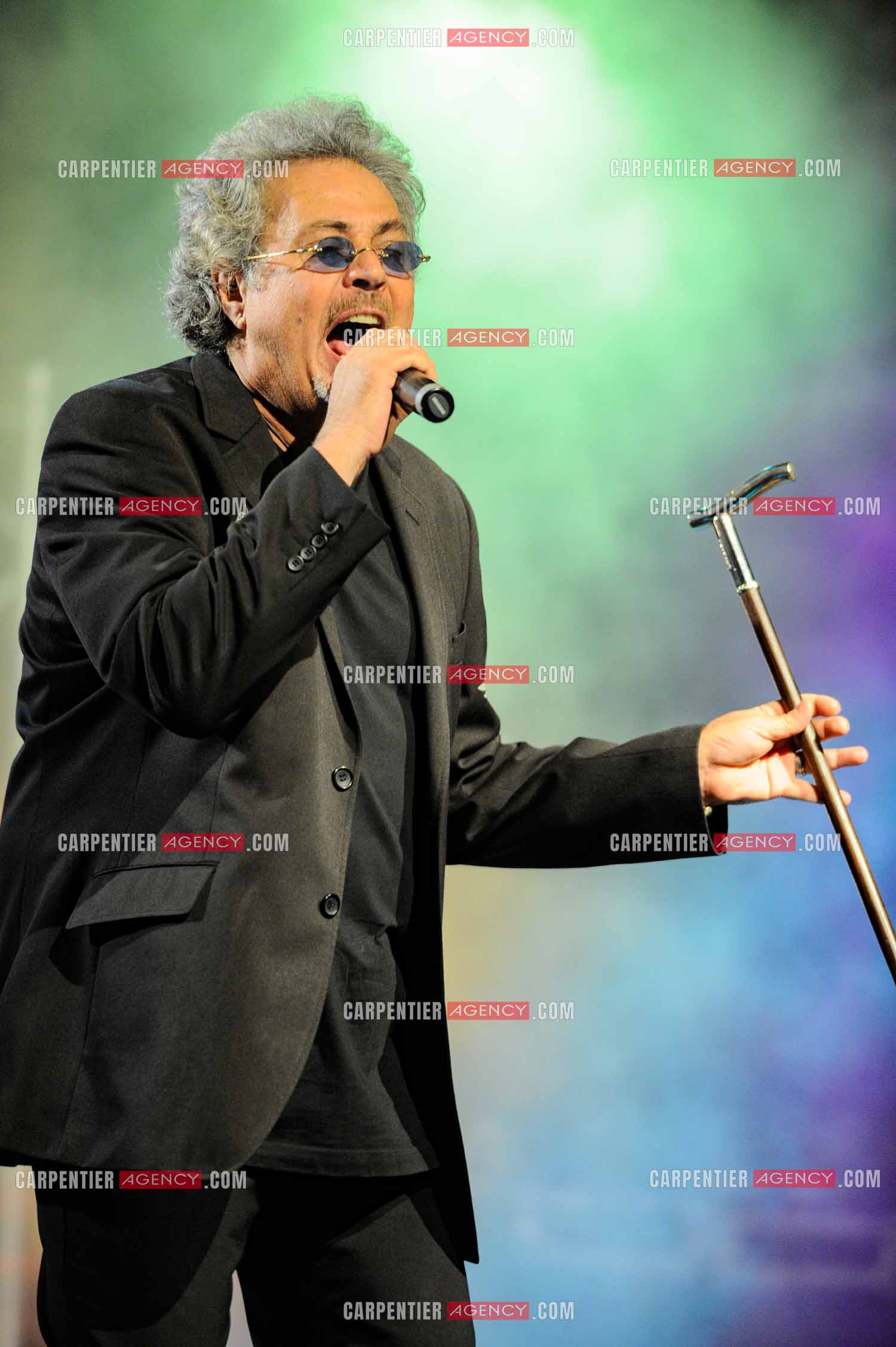 Le chanteur Patrick Hernandez en concert en 2011.  ( Exclusif )