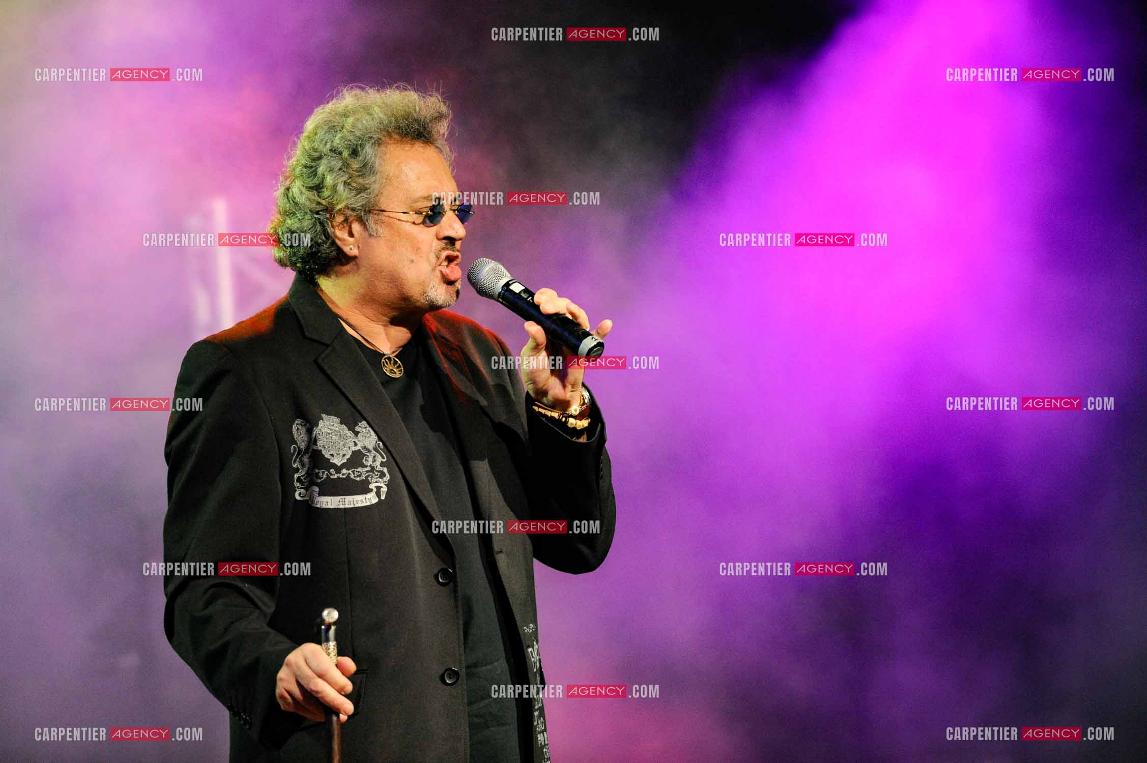Le chanteur Patrick Hernandez en concert en 2011.  ( Exclusif )