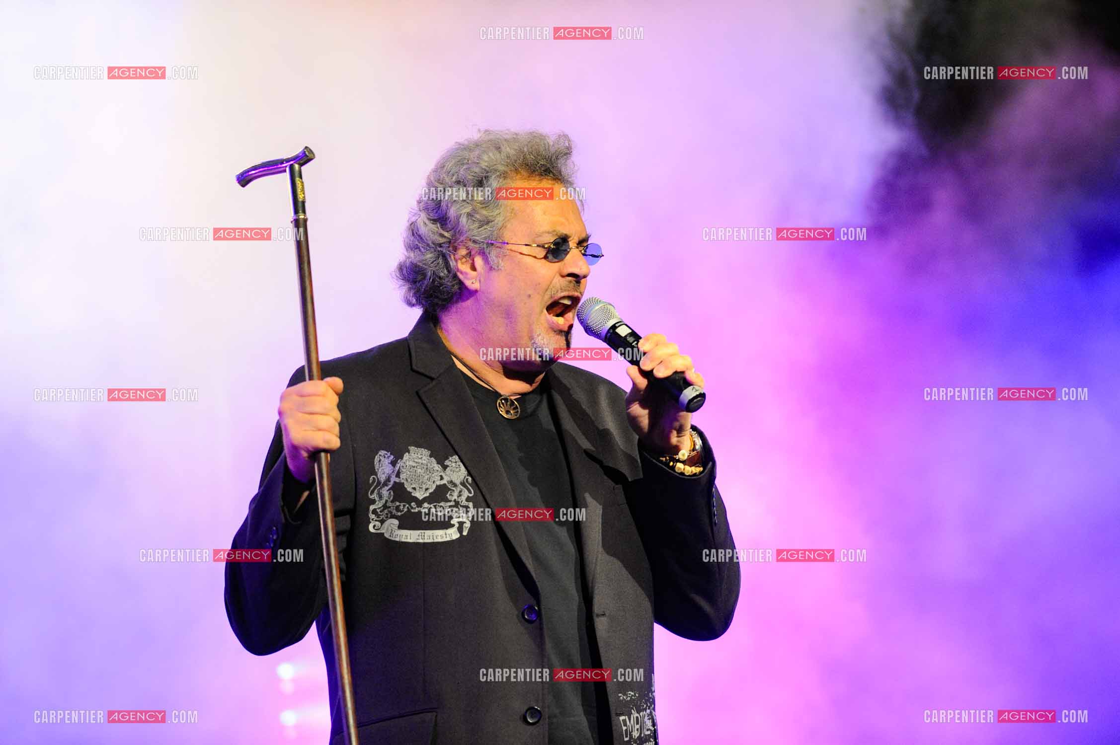 Le chanteur Patrick Hernandez en concert en 2011.  ( Exclusif )
