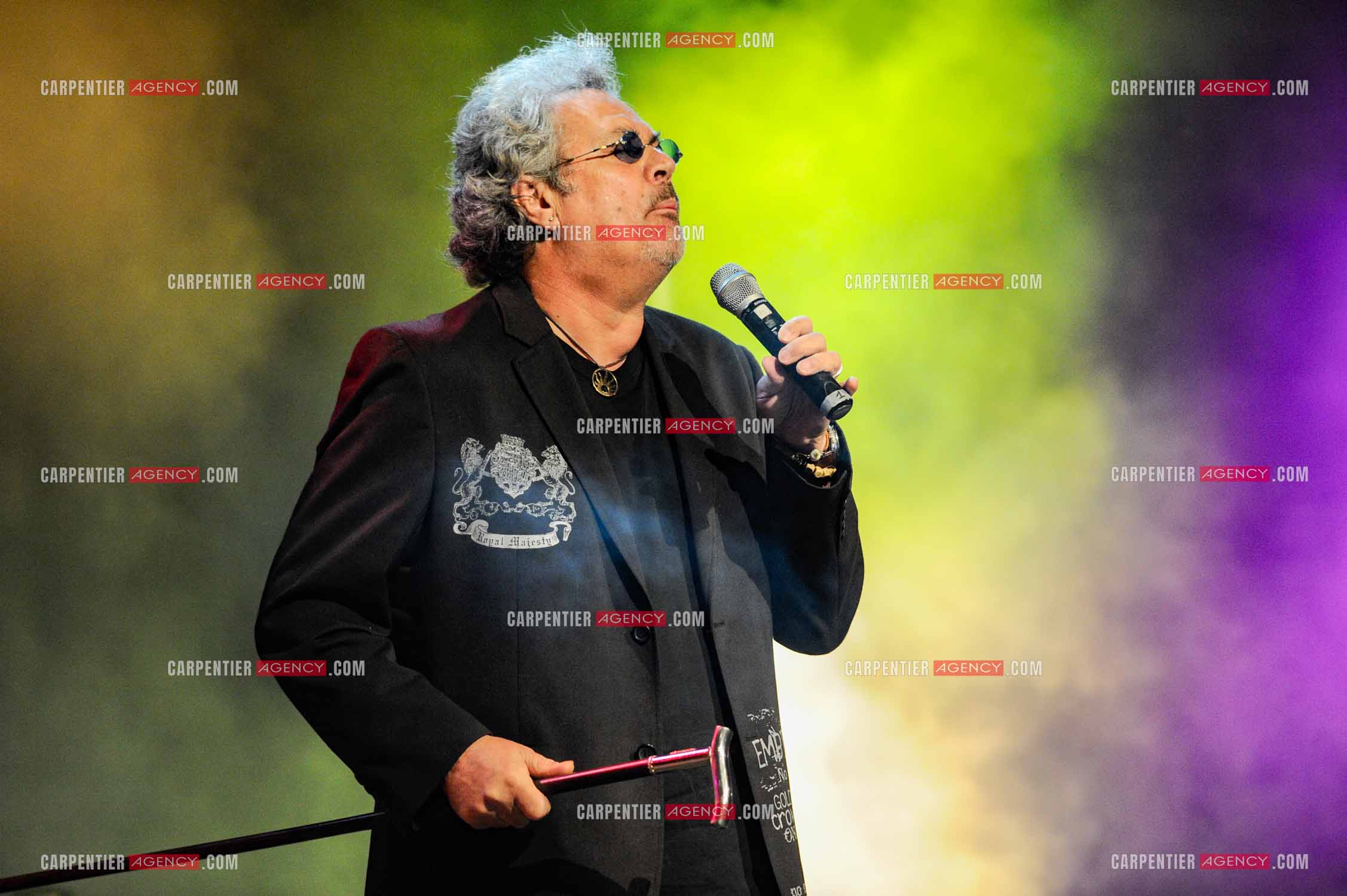 Le chanteur Patrick Hernandez en concert en 2011.  ( Exclusif )
