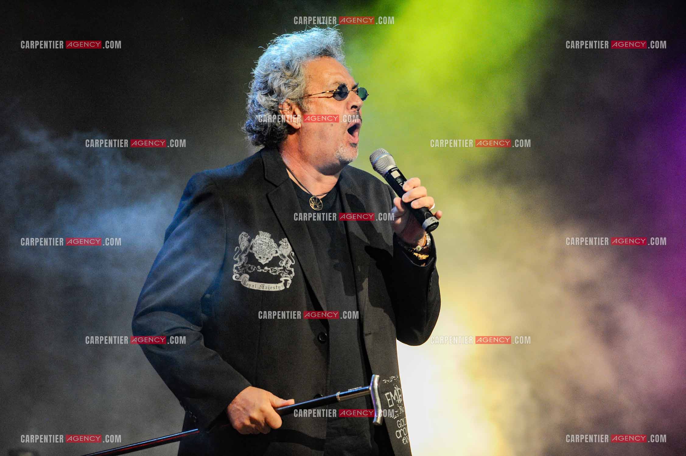 Le chanteur Patrick Hernandez en concert en 2011.  ( Exclusif )