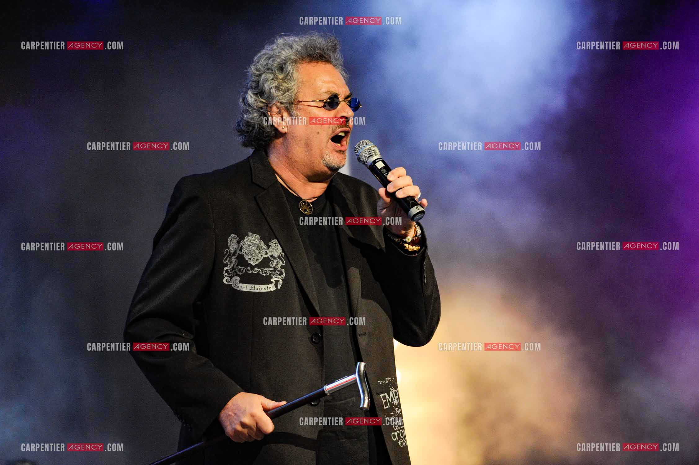 Le chanteur Patrick Hernandez en concert en 2011.  ( Exclusif )
