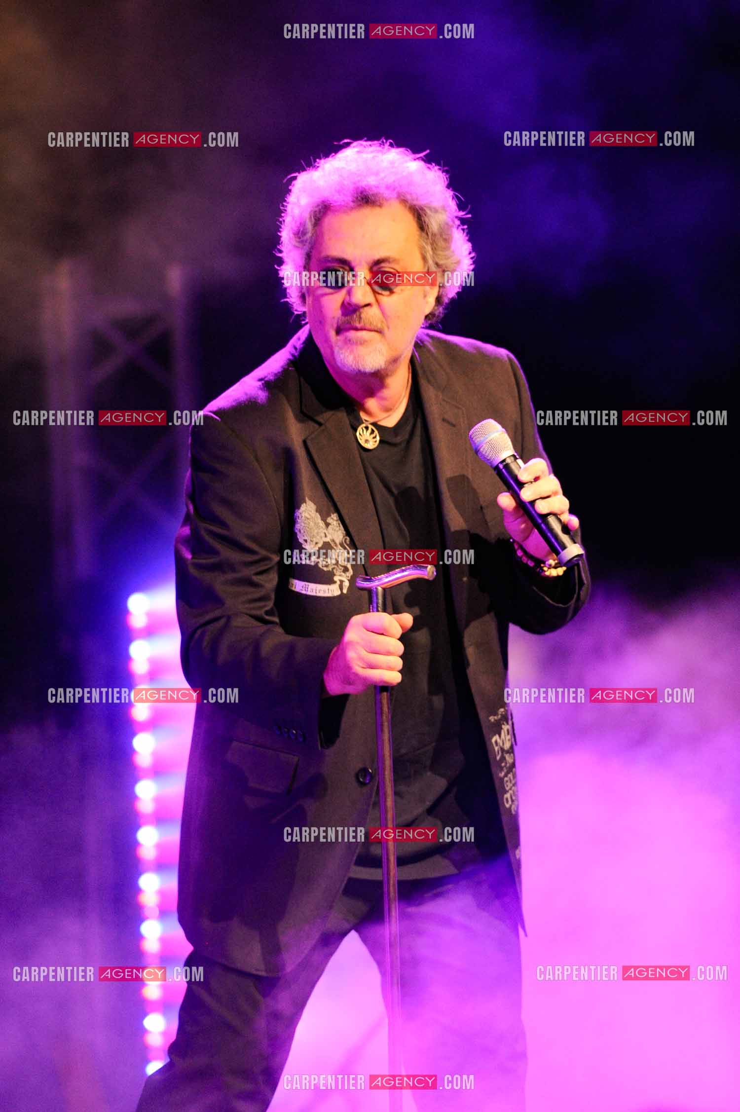 Le chanteur Patrick Hernandez en concert en 2011.  ( Exclusif )