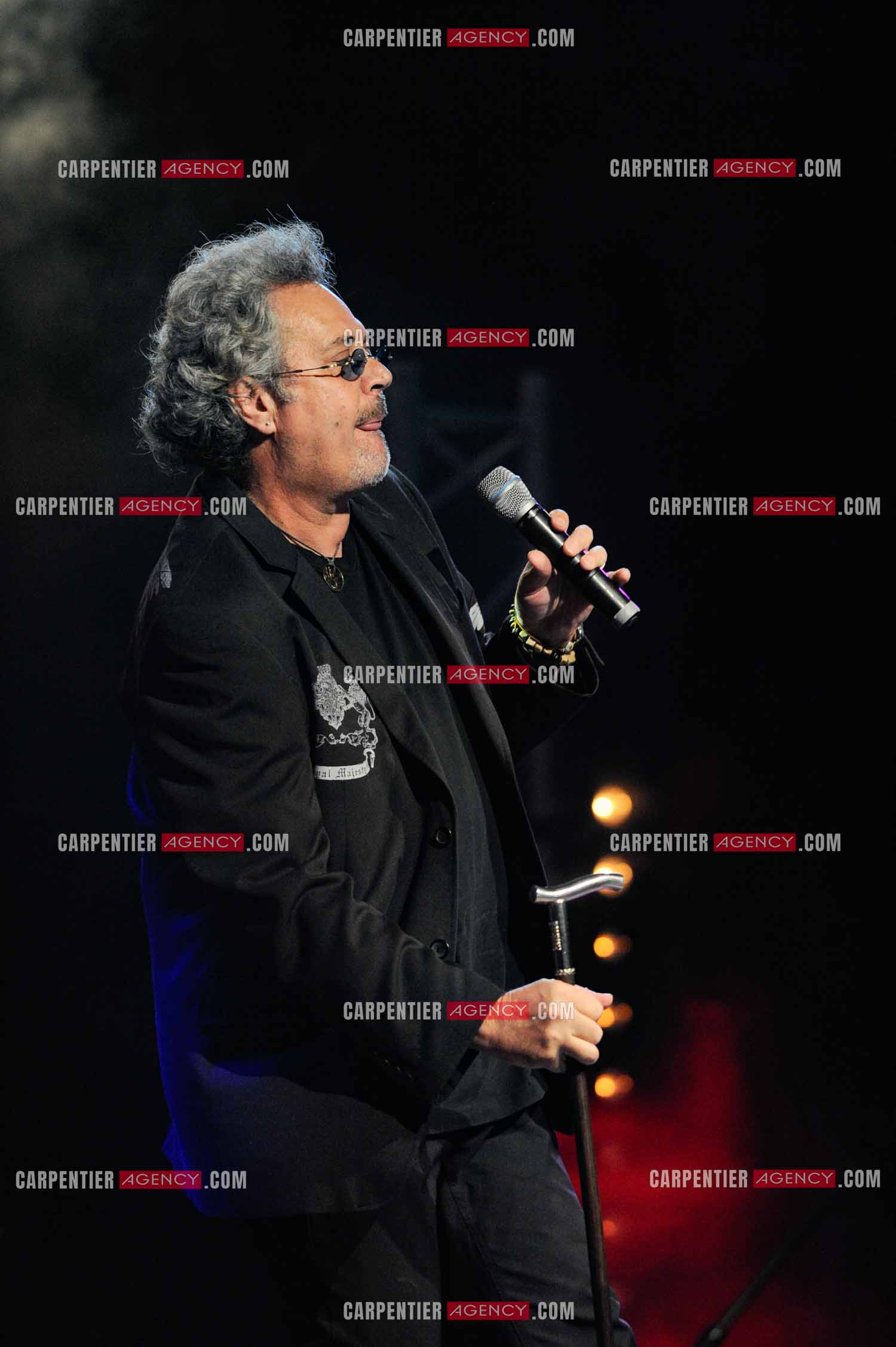 Le chanteur Patrick Hernandez en concert en 2011.  ( Exclusif )