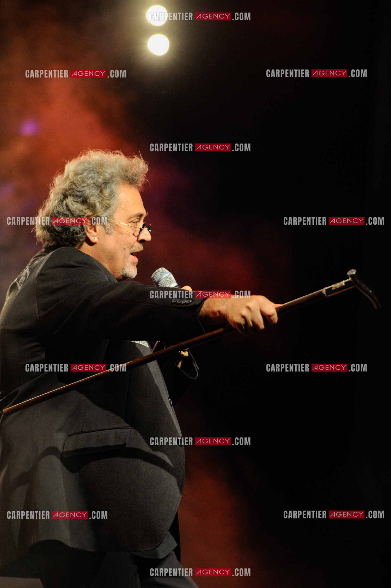 Le chanteur Patrick Hernandez en concert en 2011.  ( Exclusif )
