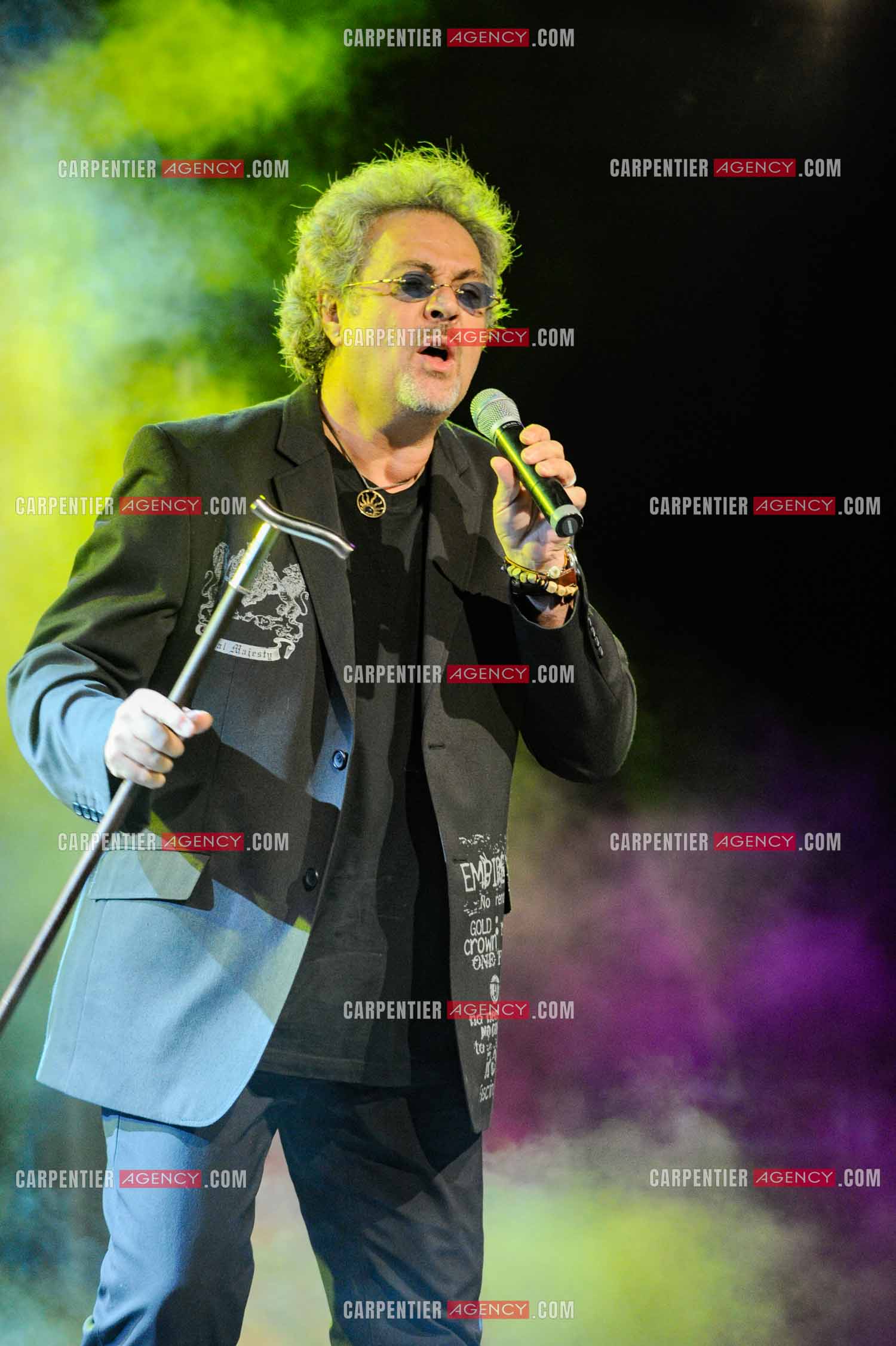 Le chanteur Patrick Hernandez en concert en 2011.  ( Exclusif )