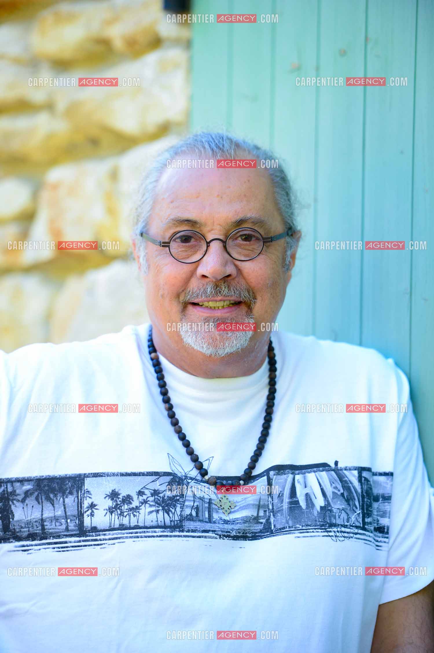 Le chanteur Patrick Hernandez dans sa propriété de L'île-sur-la-Sorgue en 2016.  ( Exclusif )