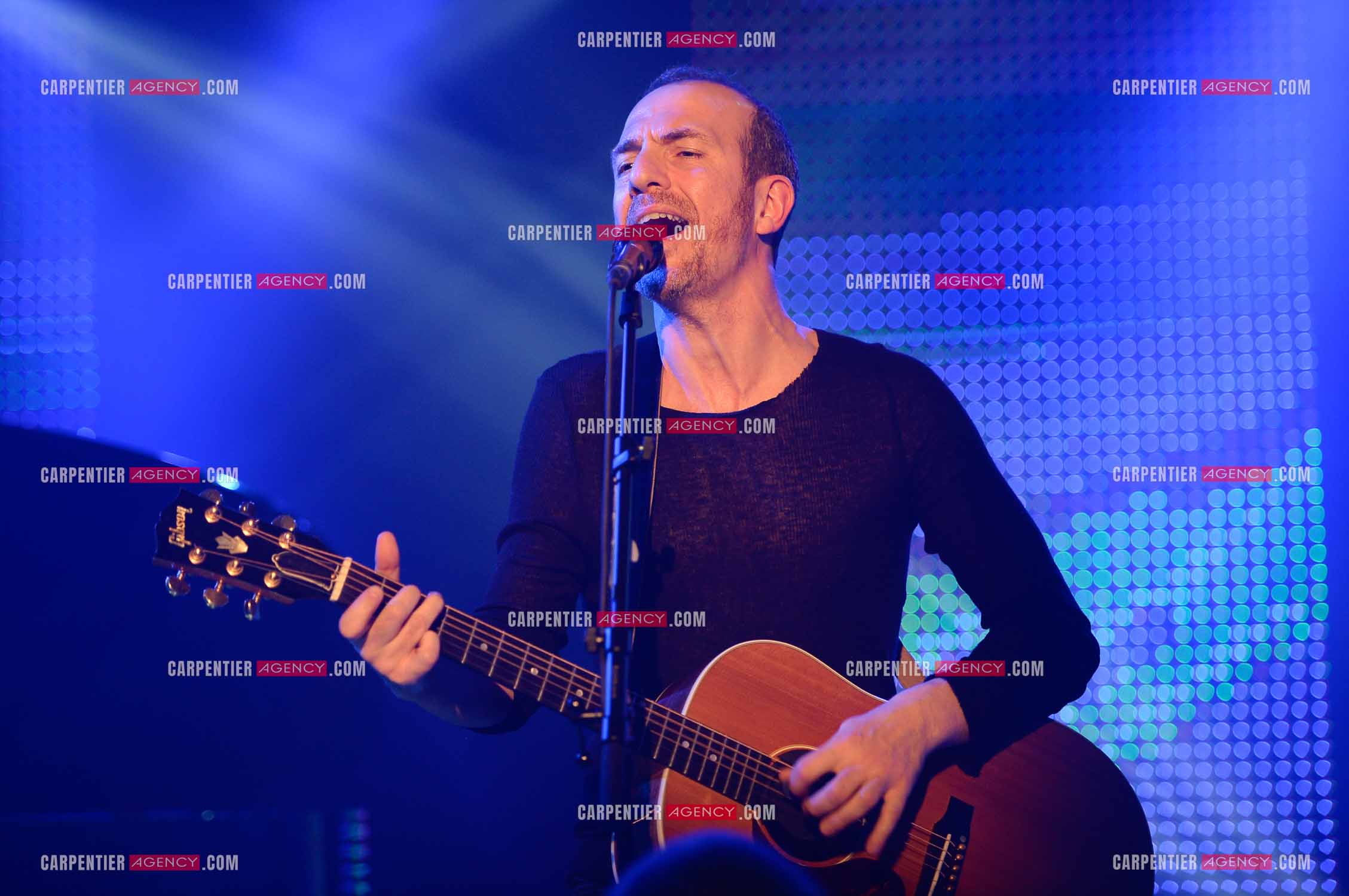 Le chanteur Calogero Maurici, dit Calogero lors d'un concert privé au club K a Reims. ( Exclusif )
