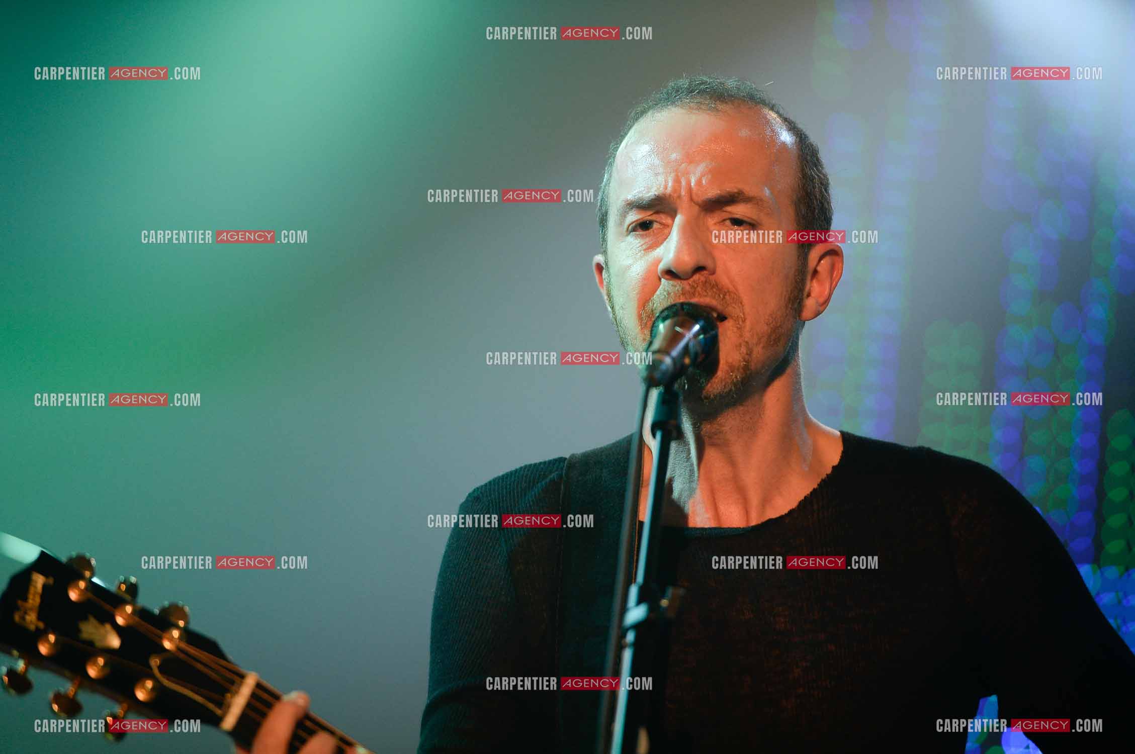 Le chanteur Calogero Maurici, dit Calogero lors d'un concert privé au club K a Reims. ( Exclusif )