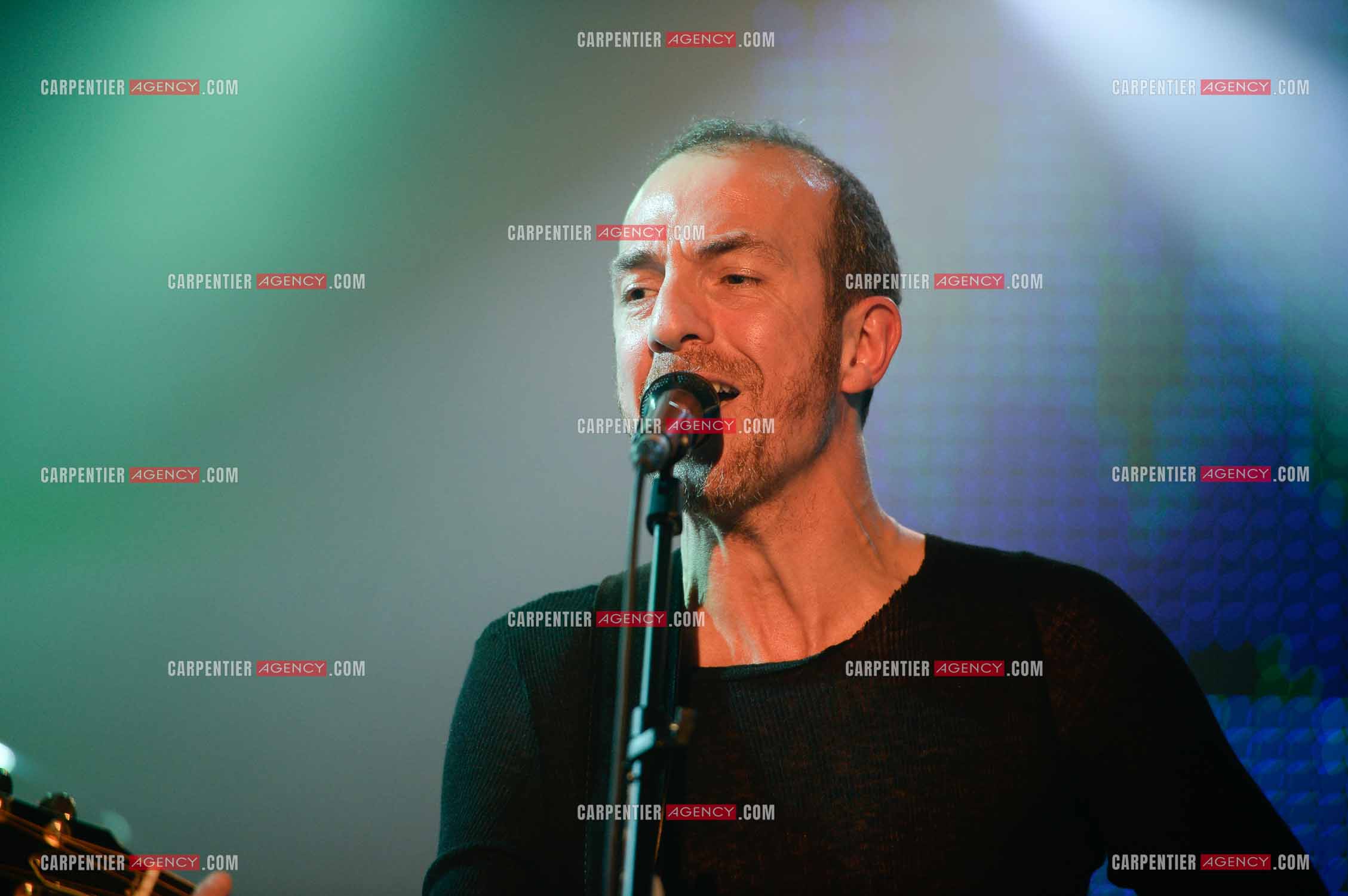 Le chanteur Calogero Maurici, dit Calogero lors d'un concert privé au club K a Reims. ( Exclusif )