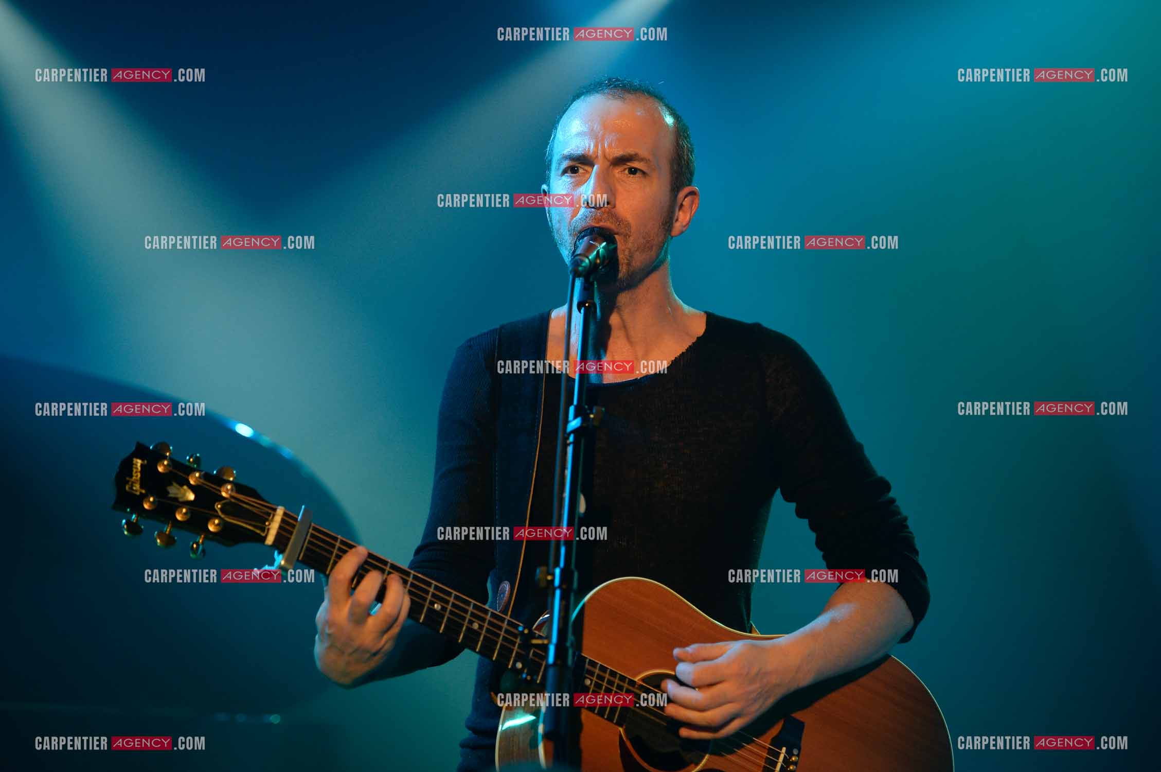 Le chanteur Calogero Maurici, dit Calogero lors d'un concert privé au club K a Reims. ( Exclusif )