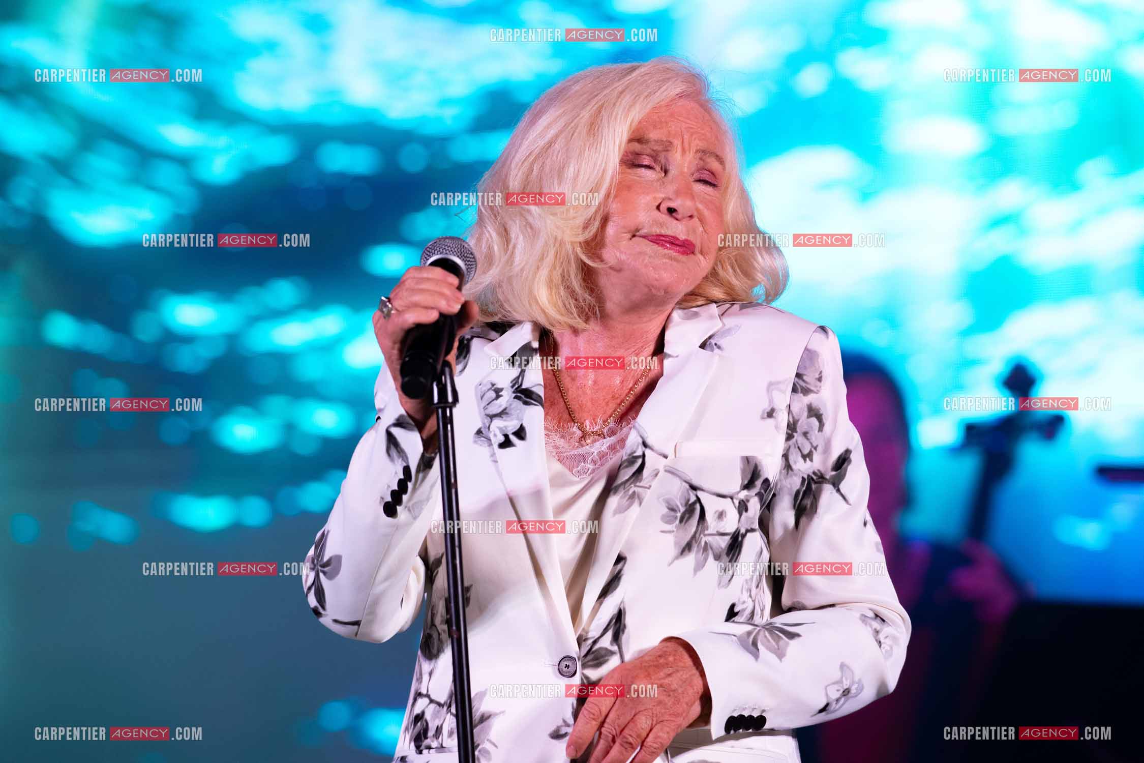 La chanteuse Michèle Torr en concert au plan d'Orgon le 19 août 2023. ( Exclusif )