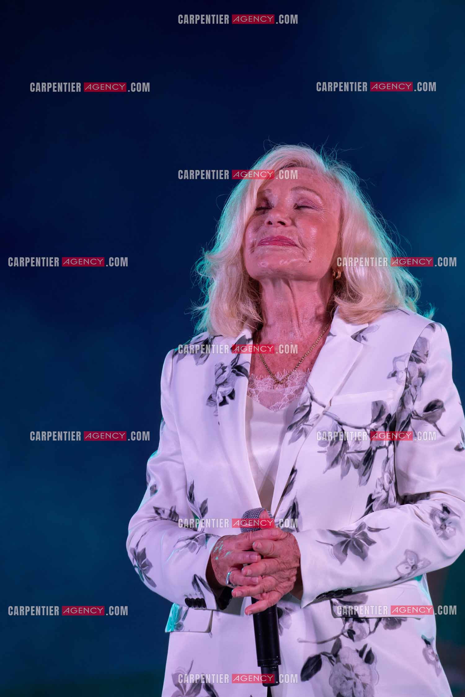 La chanteuse Michèle Torr en concert au plan d'Orgon le 19 août 2023. ( Exclusif )