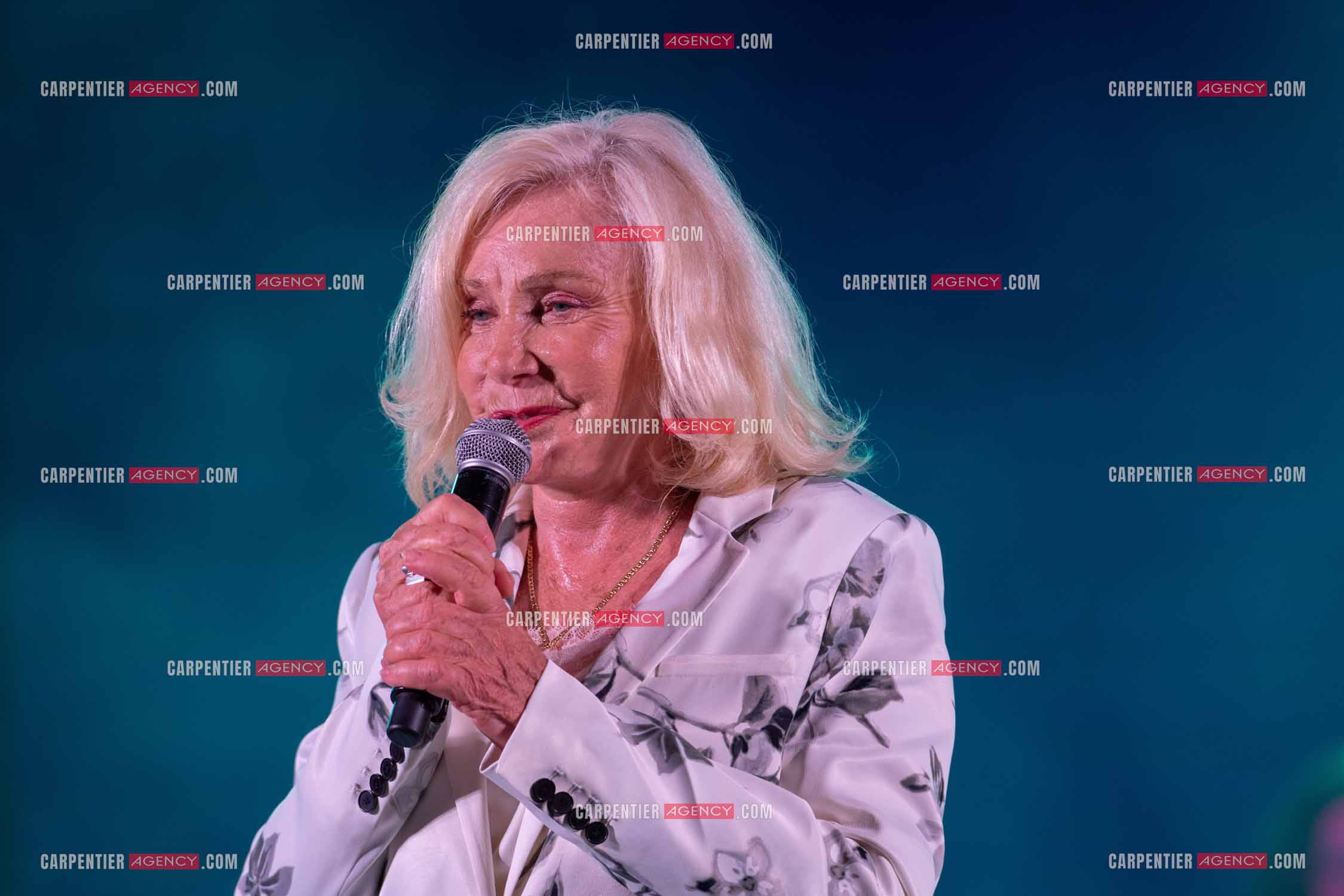 La chanteuse Michèle Torr en concert au plan d'Orgon le 19 août 2023. ( Exclusif )