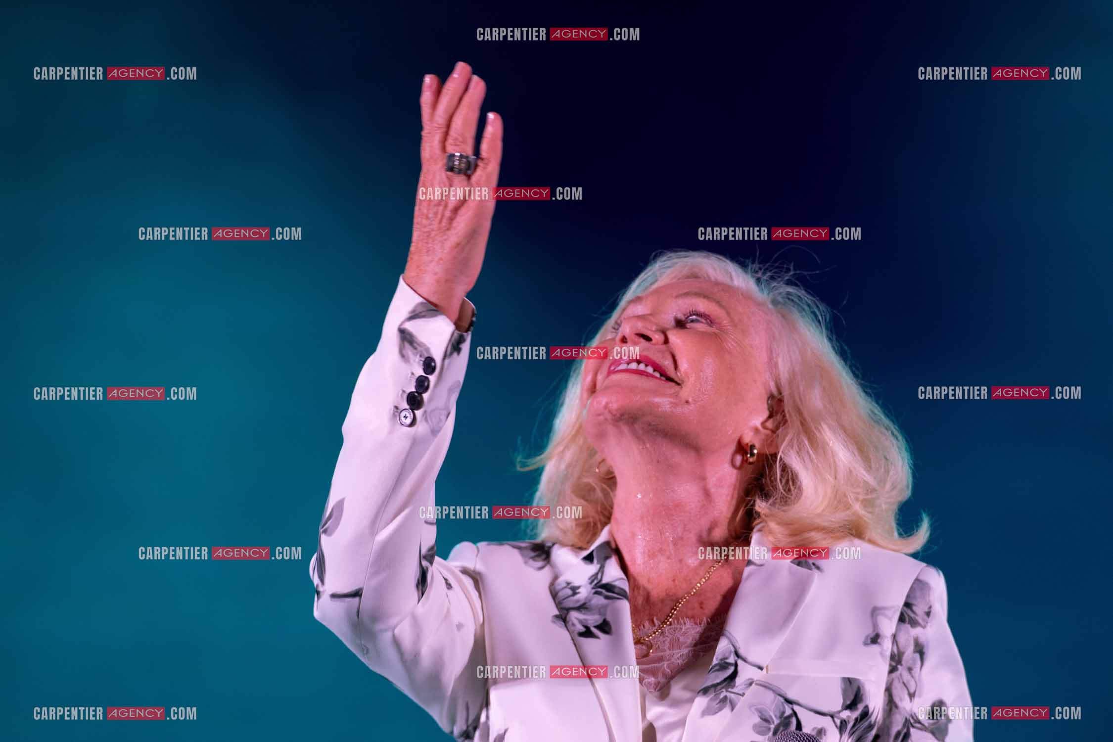 La chanteuse Michèle Torr en concert au plan d'Orgon le 19 août 2023. ( Exclusif )