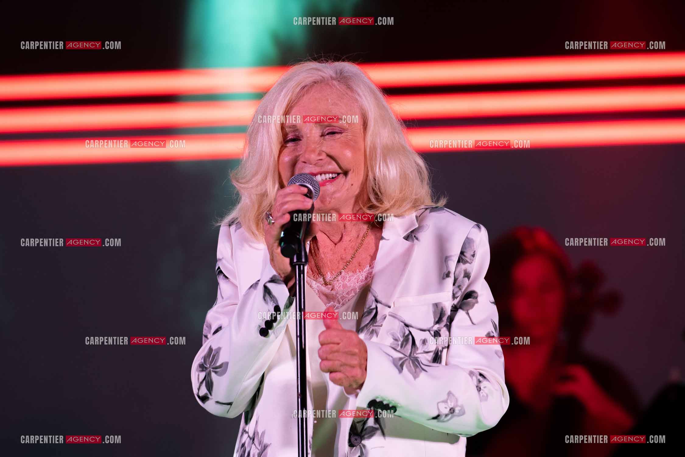 La chanteuse Michèle Torr en concert au plan d'Orgon le 19 août 2023. ( Exclusif )