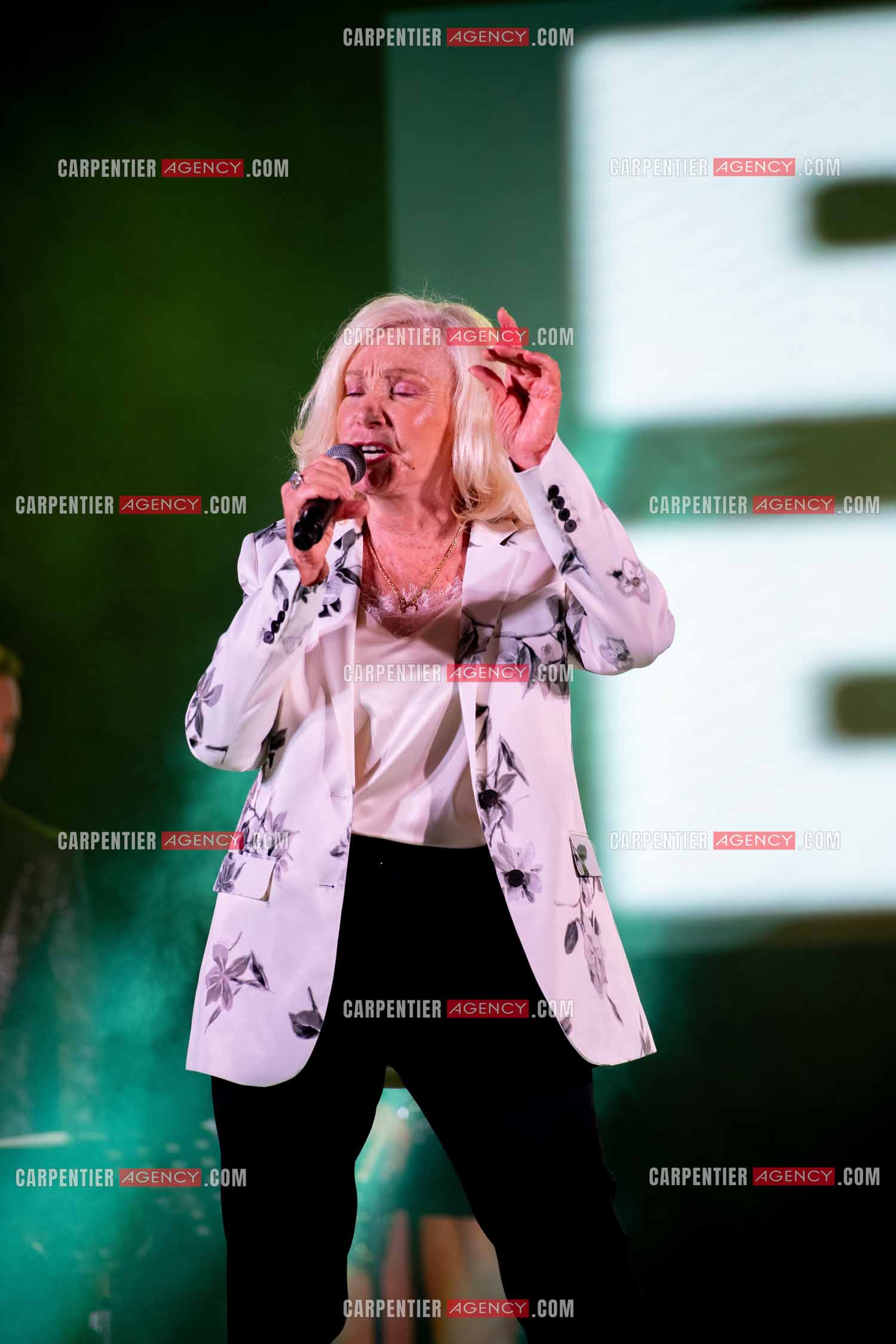 La chanteuse Michèle Torr en concert au plan d'Orgon le 19 août 2023. ( Exclusif )