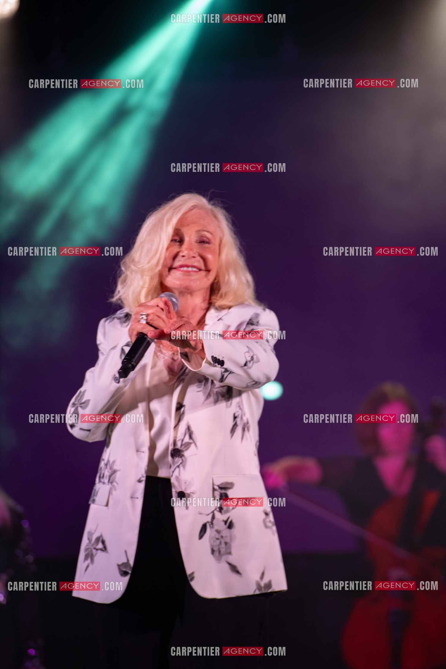 La chanteuse Michèle Torr en concert au plan d'Orgon le 19 août 2023. ( Exclusif )