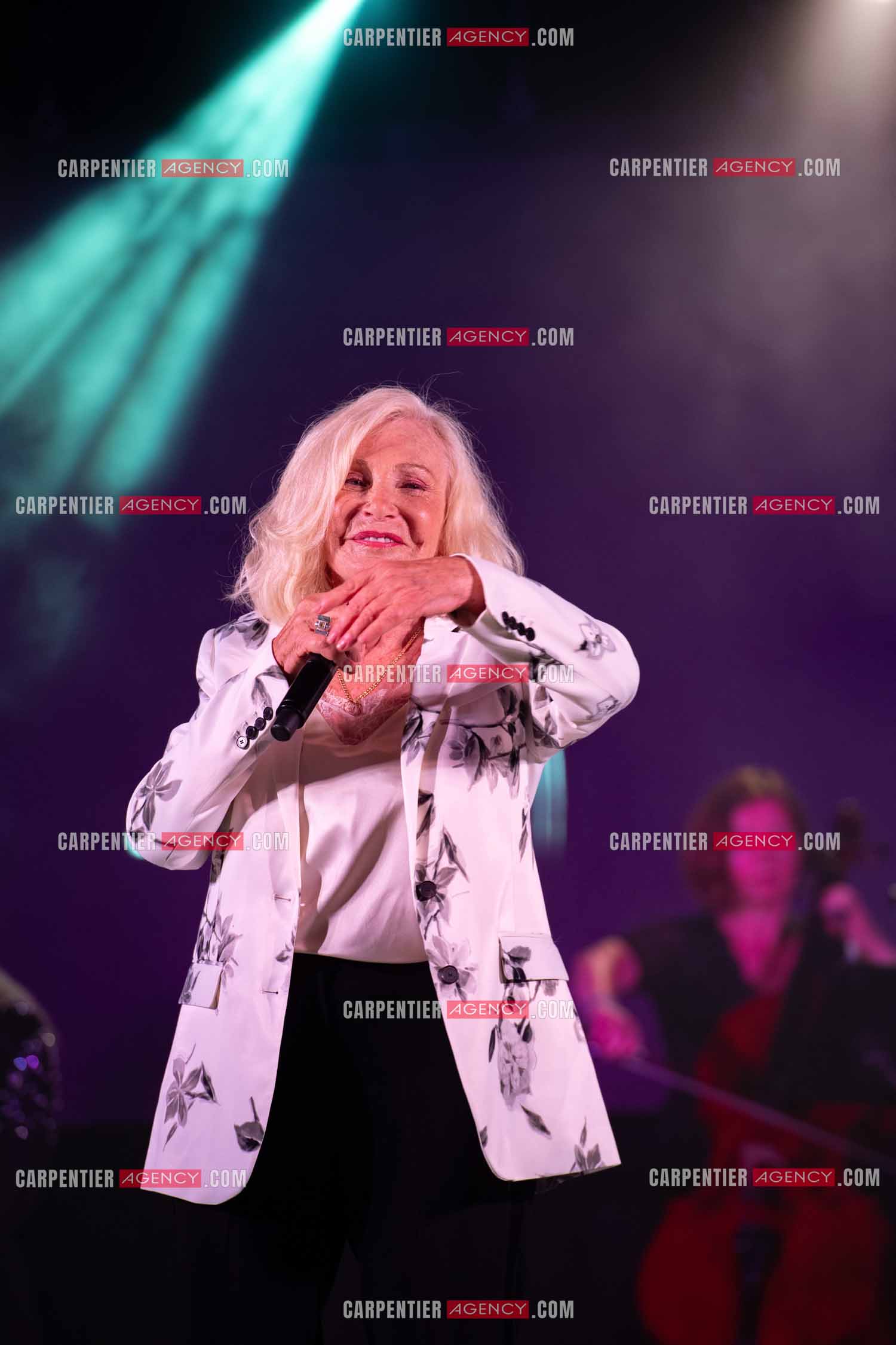 La chanteuse Michèle Torr en concert au plan d'Orgon le 19 août 2023. ( Exclusif )