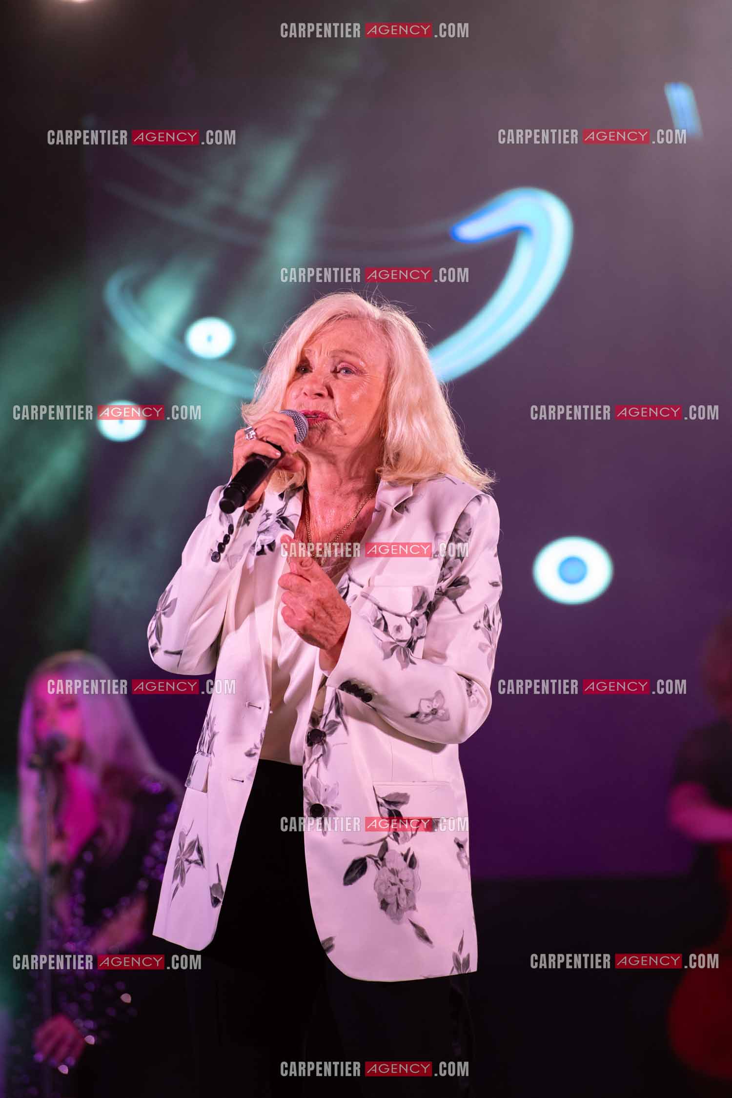 La chanteuse Michèle Torr en concert au plan d'Orgon le 19 août 2023. ( Exclusif )