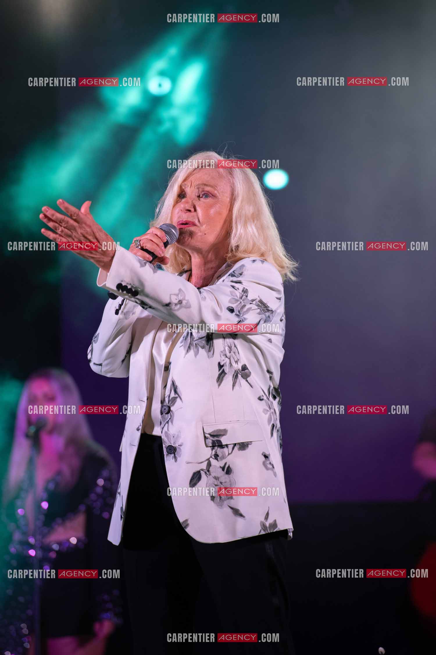 La chanteuse Michèle Torr en concert au plan d'Orgon le 19 août 2023. ( Exclusif )