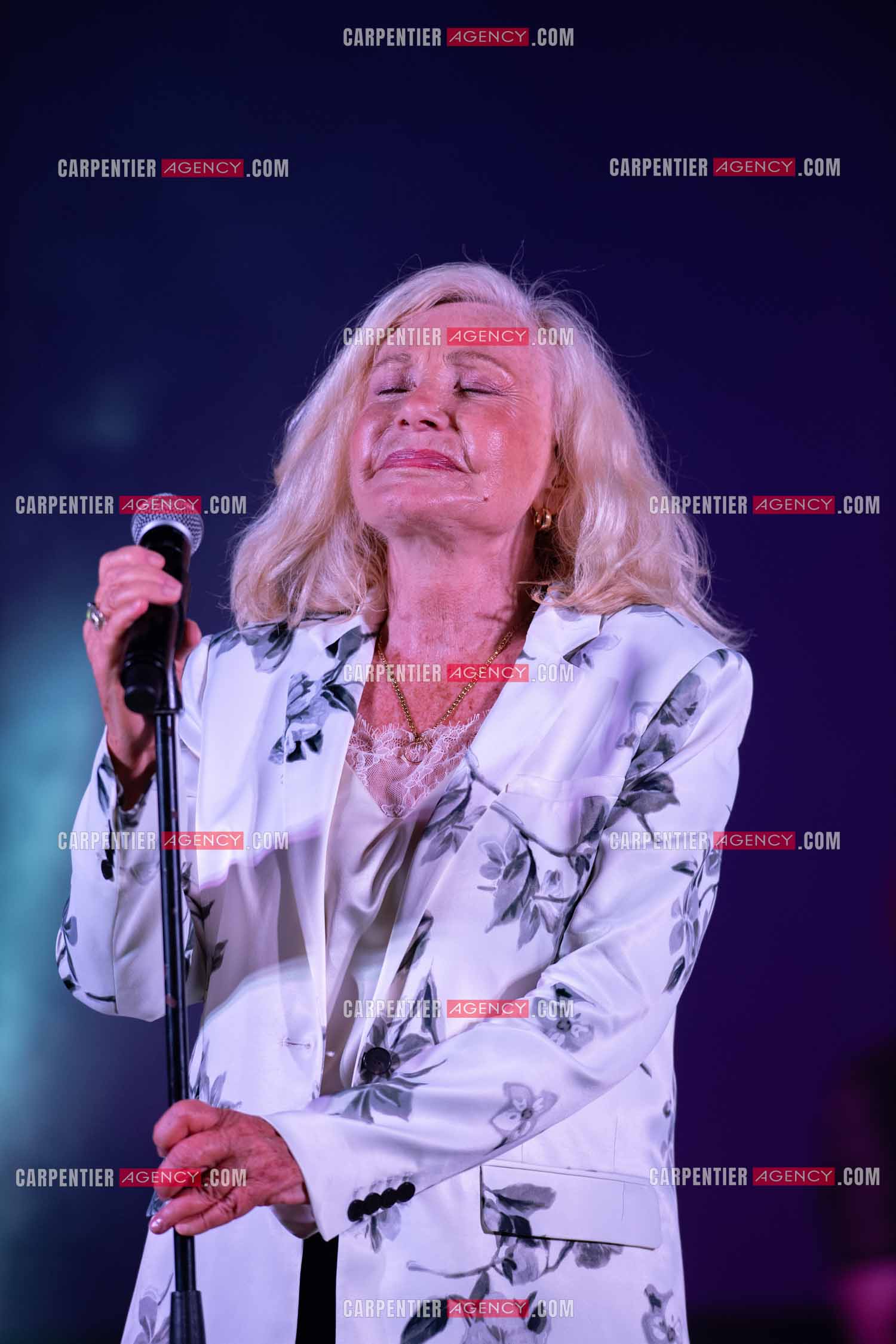 La chanteuse Michèle Torr en concert au plan d'Orgon le 19 août 2023. ( Exclusif )