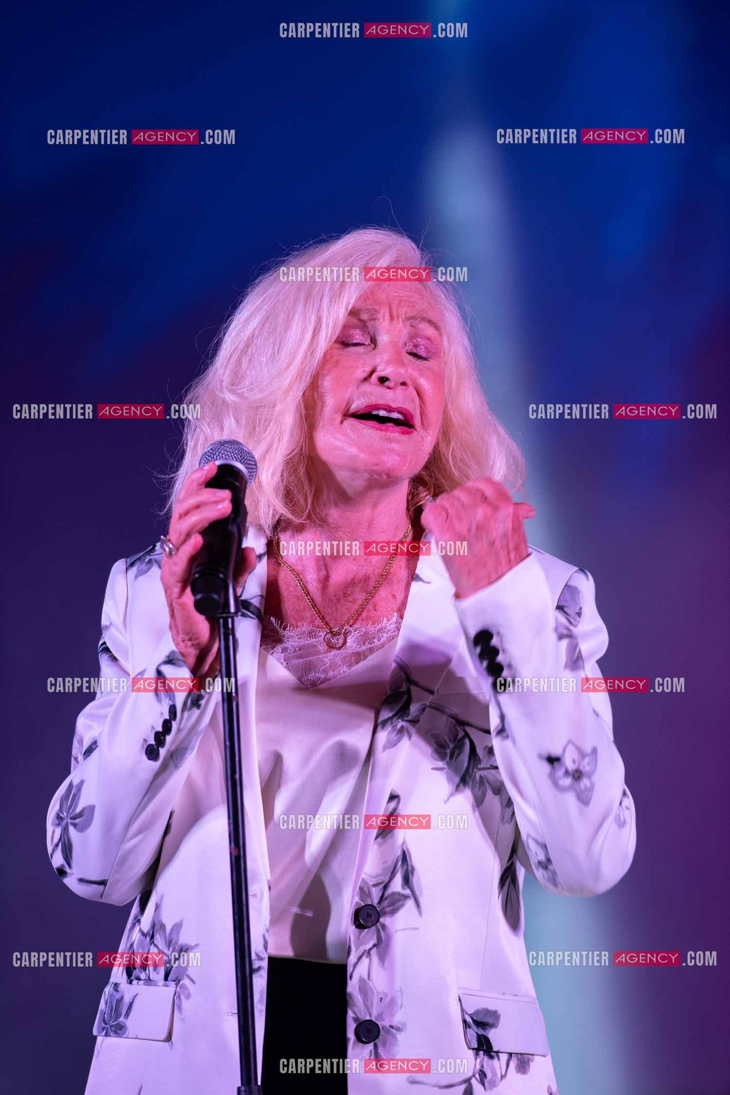 La chanteuse Michèle Torr en concert au plan d'Orgon le 19 août 2023. ( Exclusif )