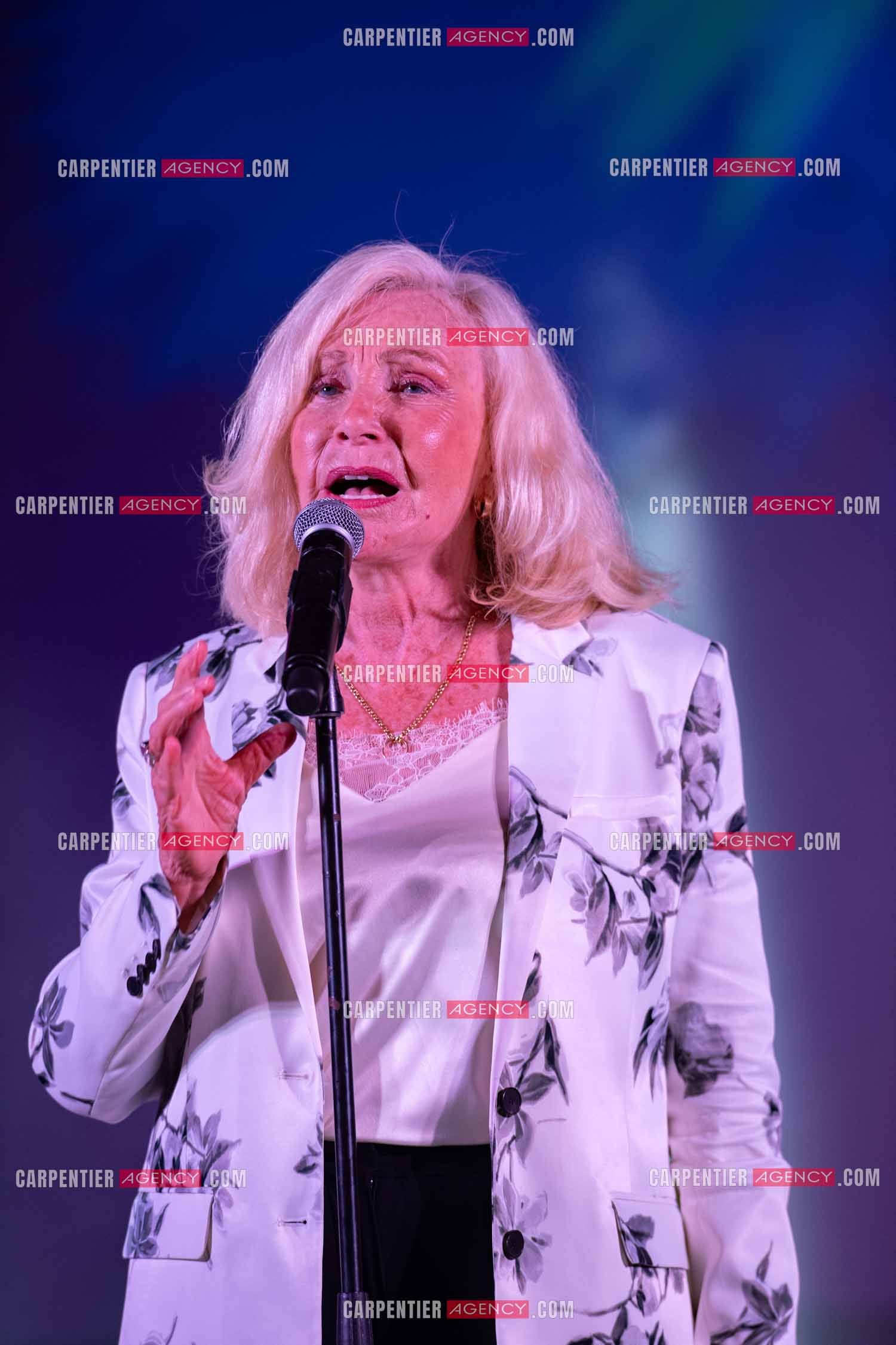 La chanteuse Michèle Torr en concert au plan d'Orgon le 19 août 2023. ( Exclusif )