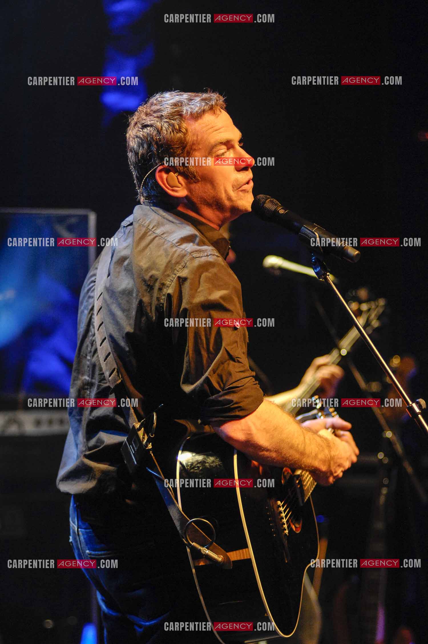 Le chanteur québécois Pierre Garand dit Garou en concert à la CIGALE en 2008.   ( Exclusif )