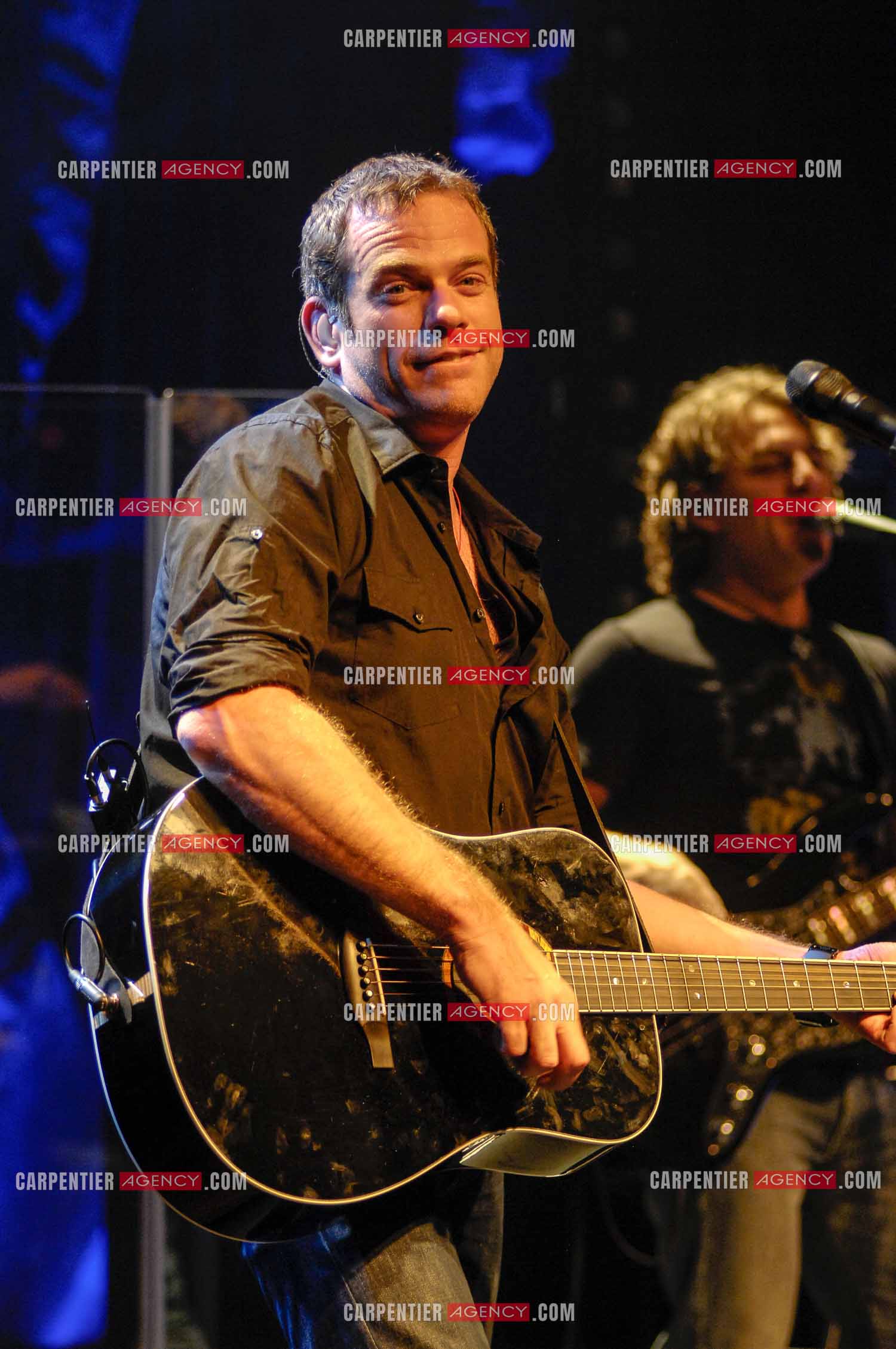 Le chanteur québécois Pierre Garand dit Garou en concert à la CIGALE en 2008.   ( Exclusif )