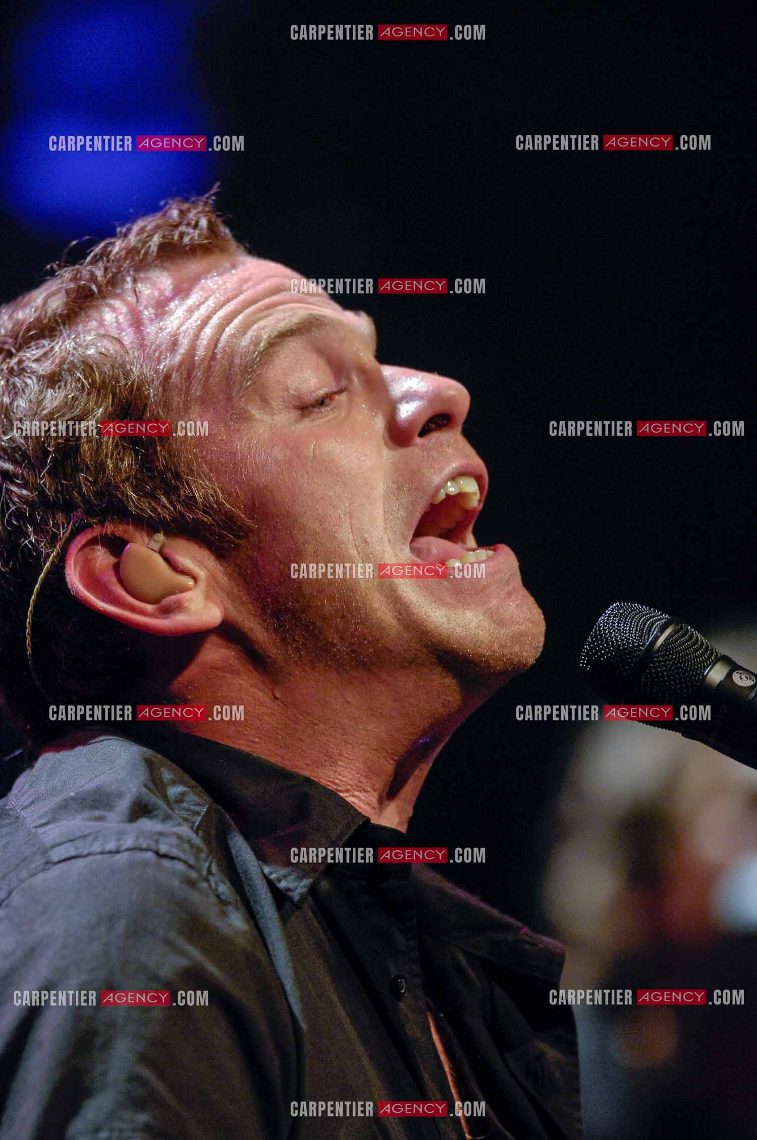 Le chanteur québécois Pierre Garand dit Garou en concert à la CIGALE en 2008.   ( Exclusif )