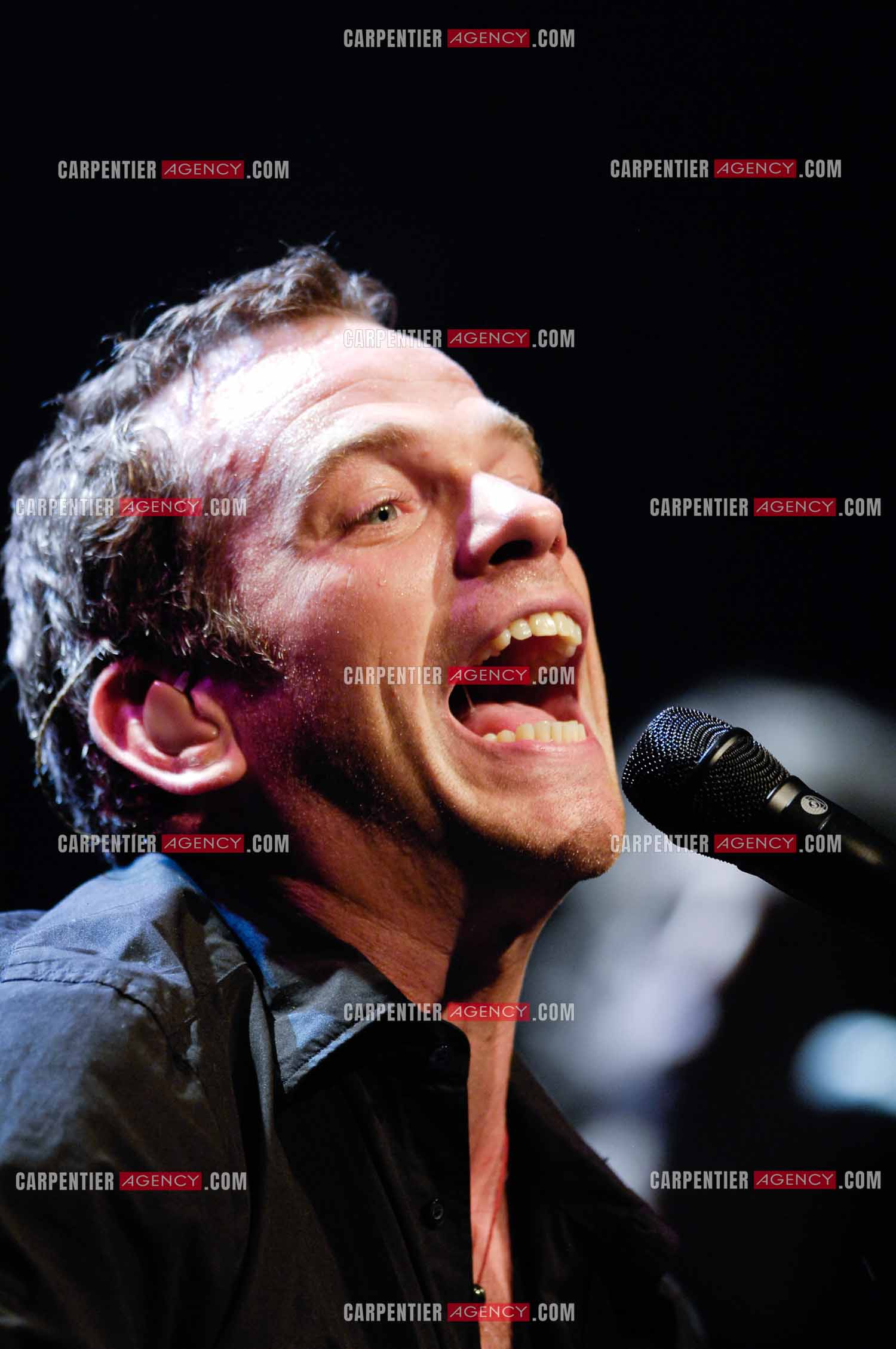 Le chanteur québécois Pierre Garand dit Garou en concert à la CIGALE en 2008.   ( Exclusif )