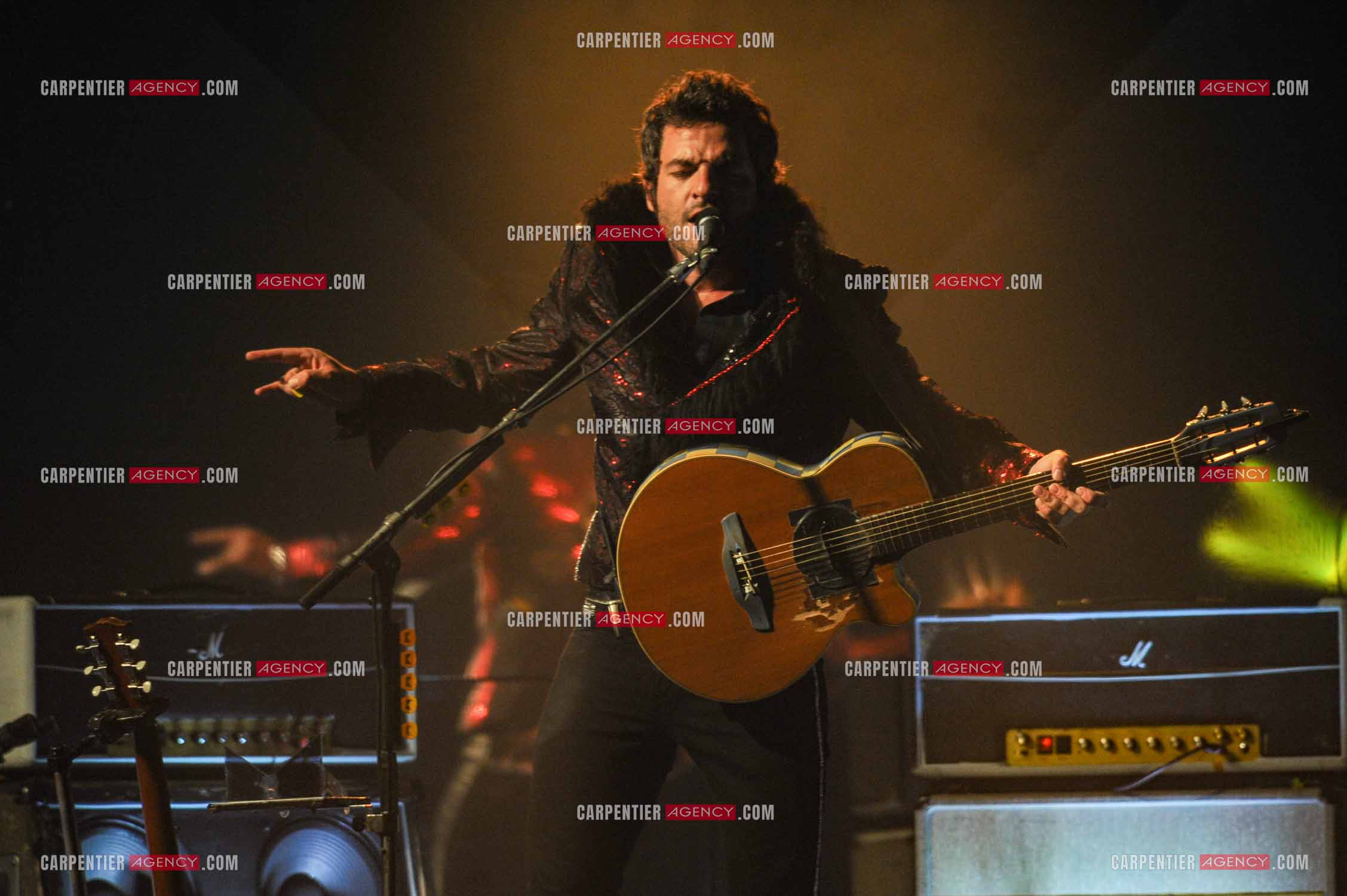 Le chanteur Matthieu Chedid dit “M“ lors de son concert au Zénith de Paris en 2013.  ( Exclusif )