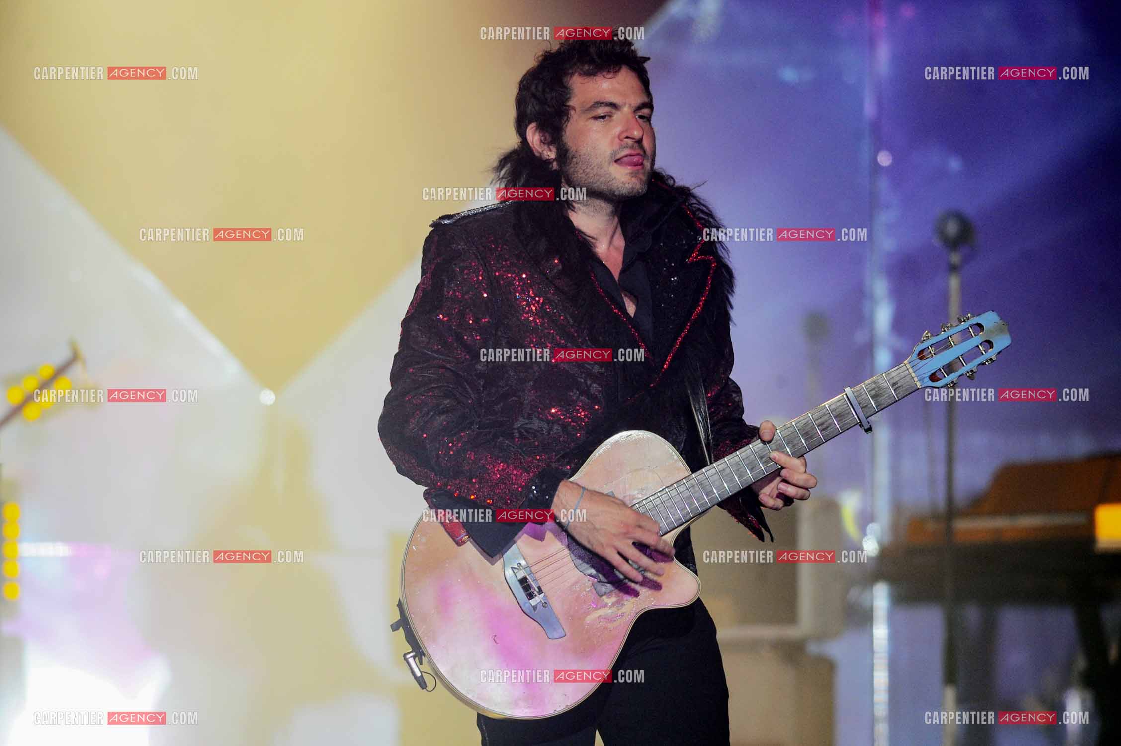 Le chanteur Matthieu Chedid dit “M“ lors de son concert au Zénith de Paris en 2013.  ( Exclusif )