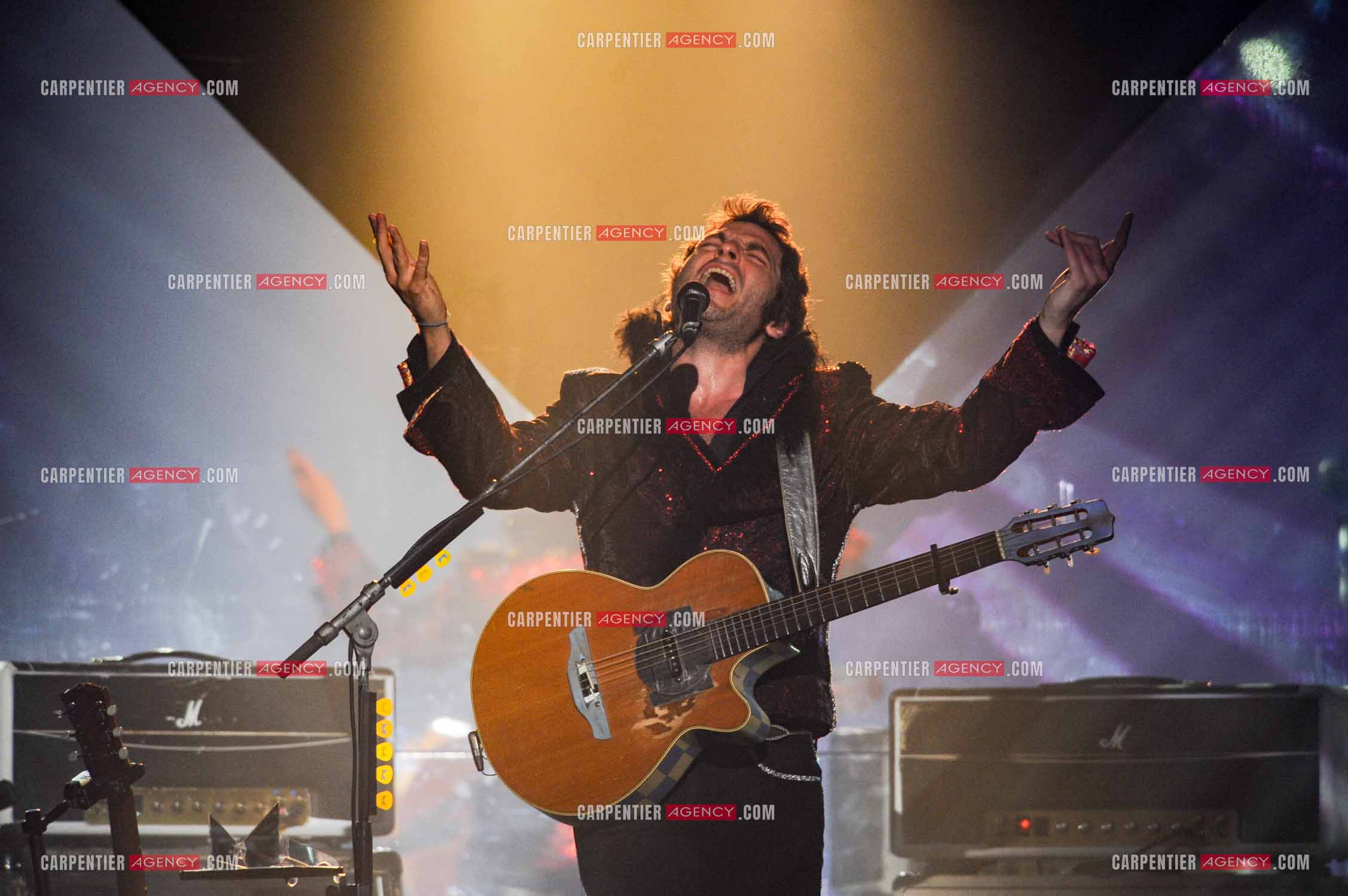Le chanteur Matthieu Chedid dit “M“ lors de son concert au Zénith de Paris en 2013.  ( Exclusif )