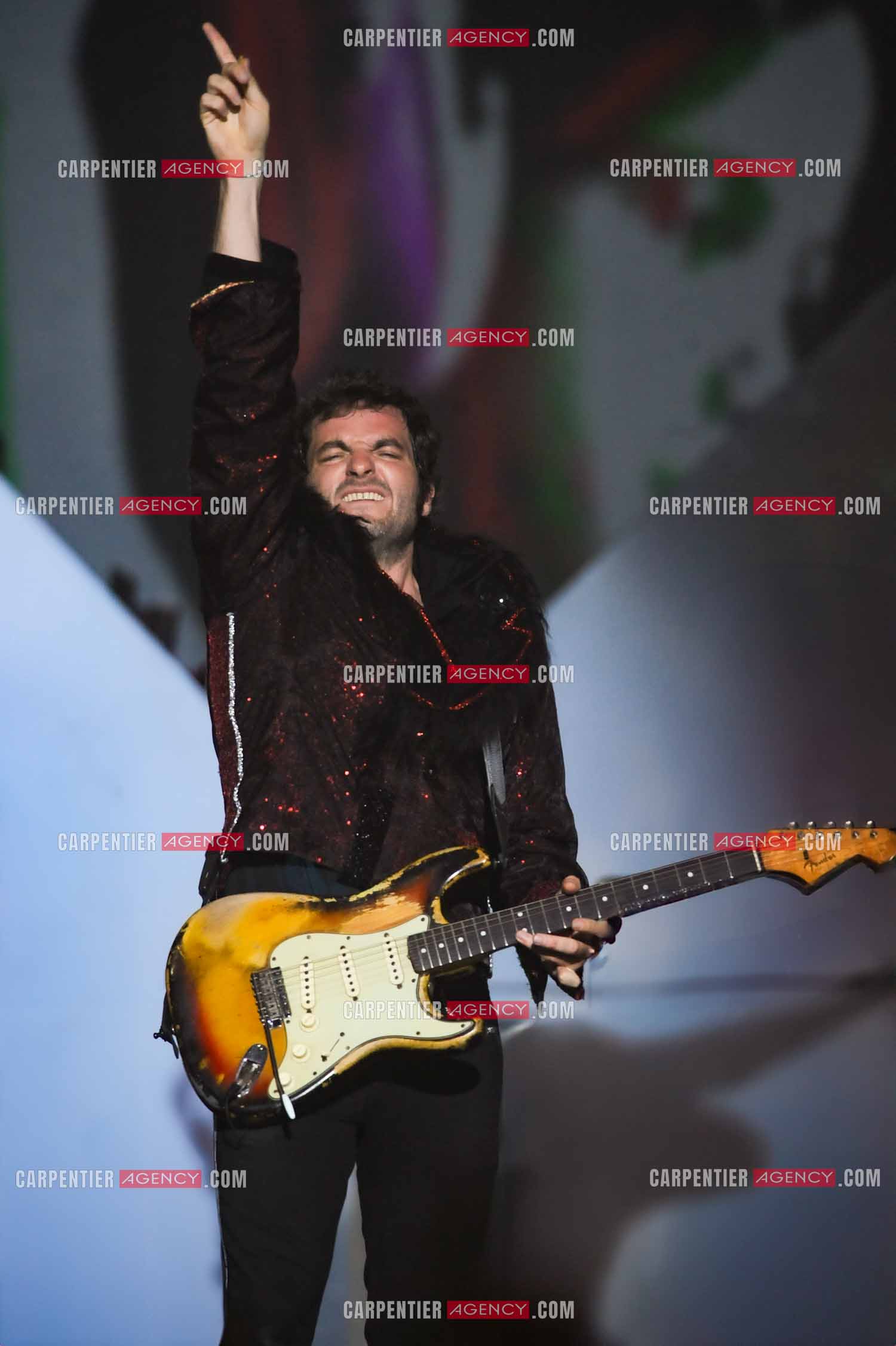 Le chanteur Matthieu Chedid dit “M“ lors de son concert au Zénith de Paris en 2013.  ( Exclusif )