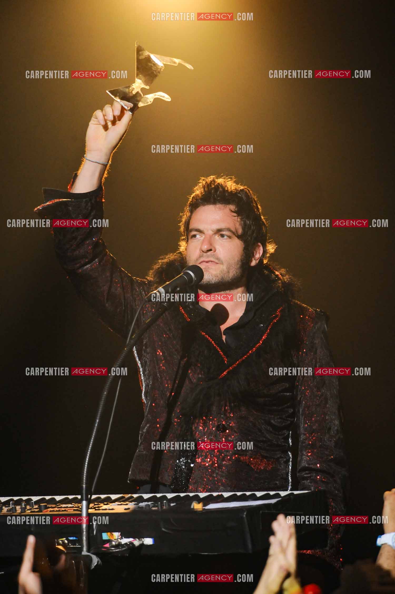 Le chanteur Matthieu Chedid dit “M“ lors de son concert au Zénith de Paris en 2013.  ( Exclusif )