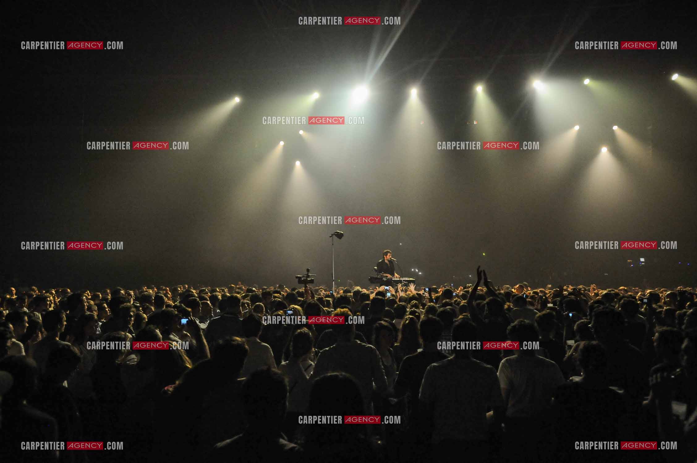 Le chanteur Matthieu Chedid dit “M“ lors de son concert au Zénith de Paris en 2013.  ( Exclusif )