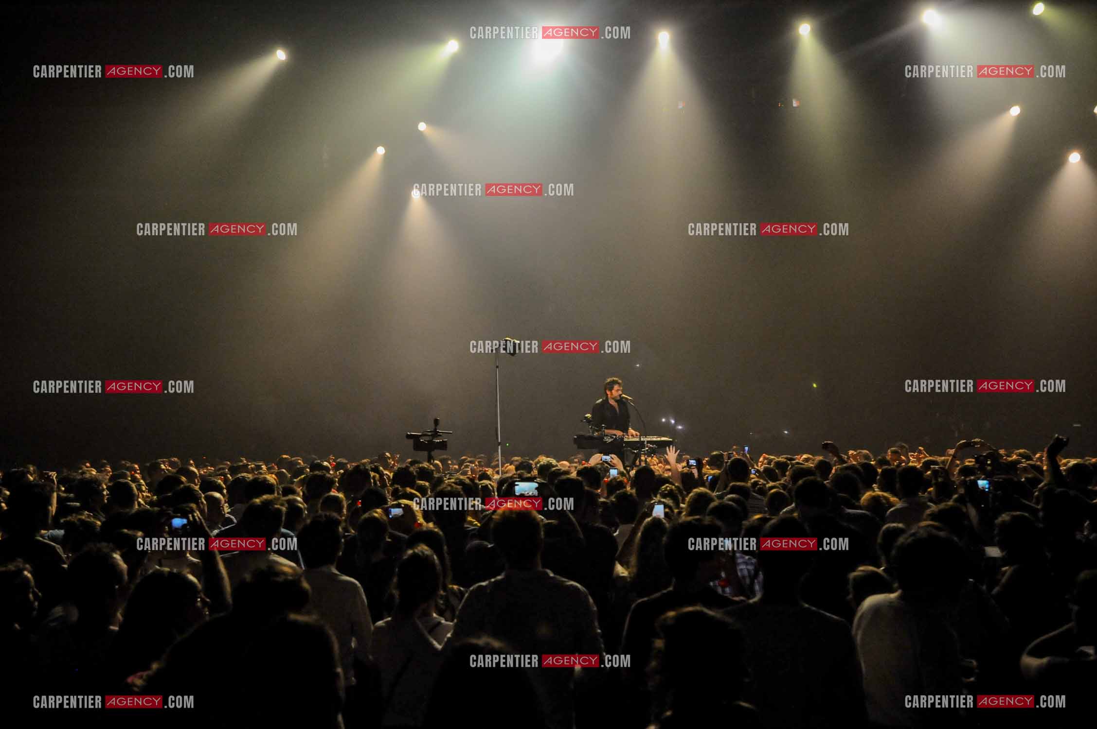 Le chanteur Matthieu Chedid dit “M“ lors de son concert au Zénith de Paris en 2013.  ( Exclusif )