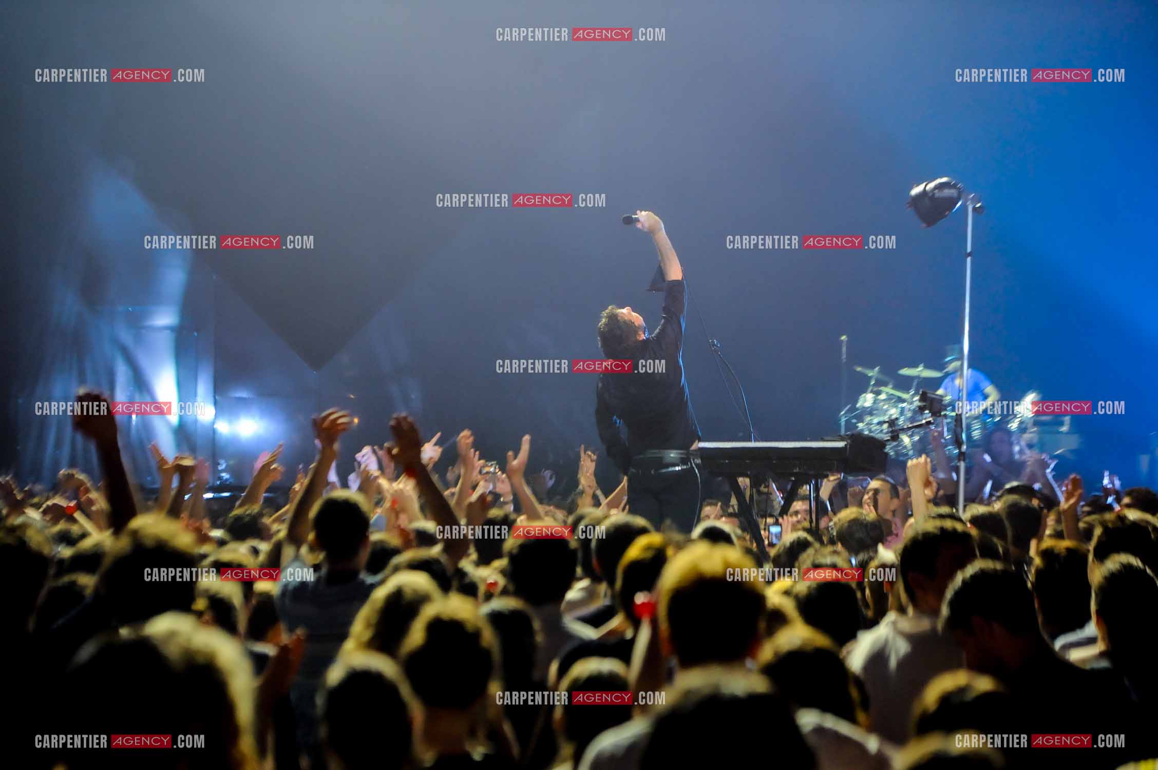 Le chanteur Matthieu Chedid dit “M“ lors de son concert au Zénith de Paris en 2013.  ( Exclusif )