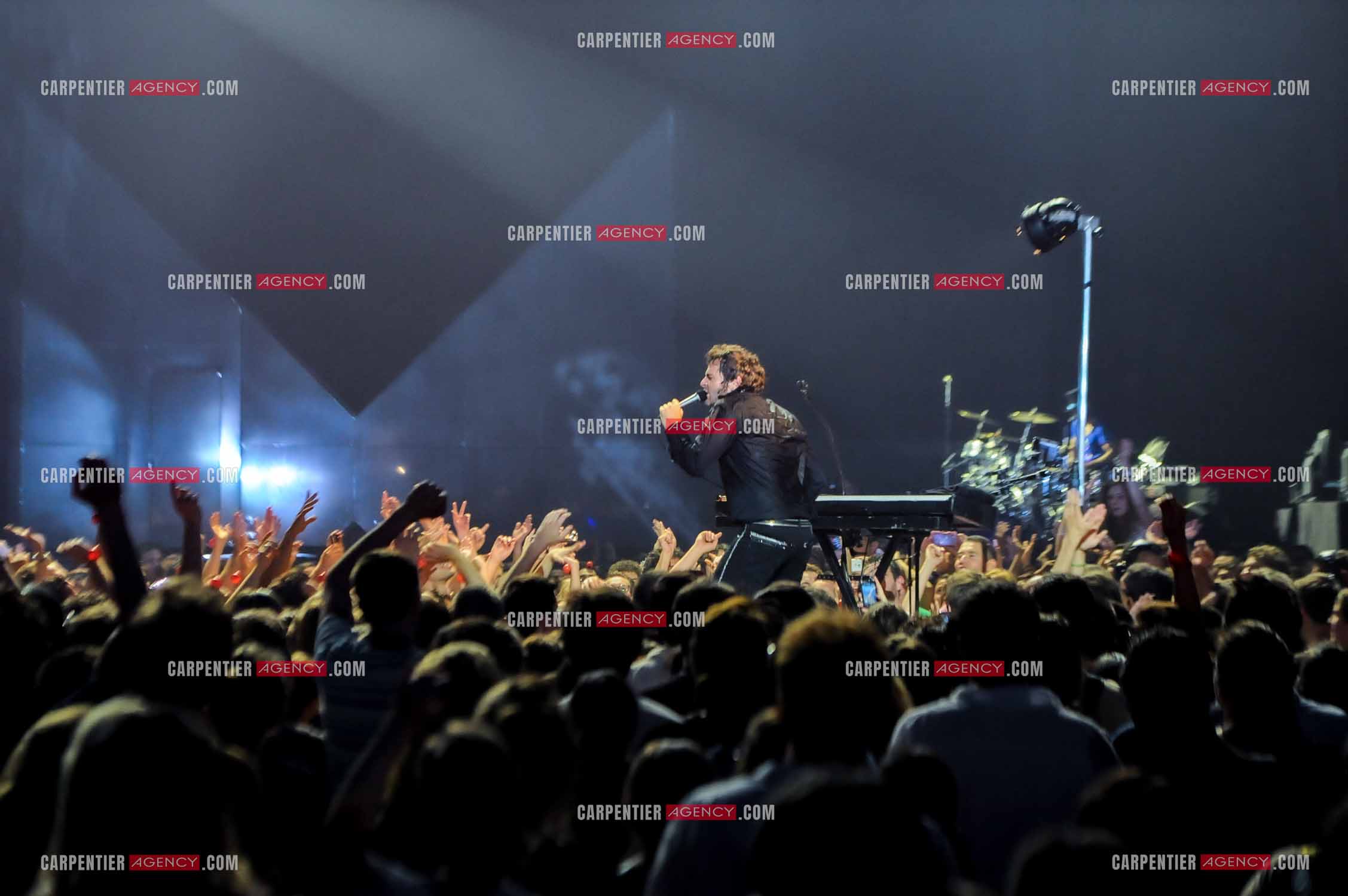 Le chanteur Matthieu Chedid dit “M“ lors de son concert au Zénith de Paris en 2013.  ( Exclusif )