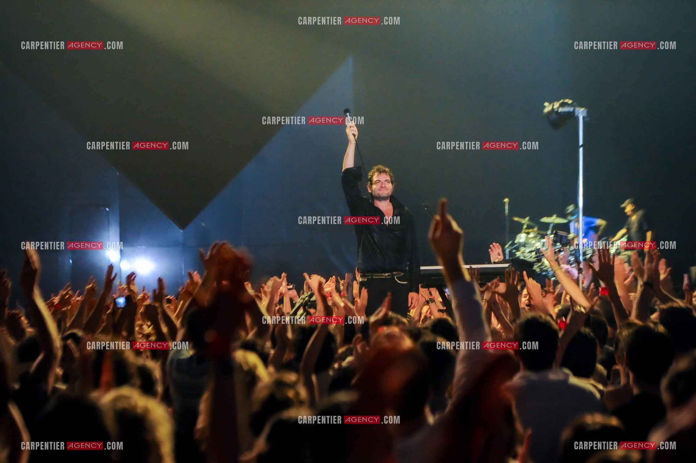 Le chanteur Matthieu Chedid dit “M“ lors de son concert au Zénith de Paris en 2013.  ( Exclusif )