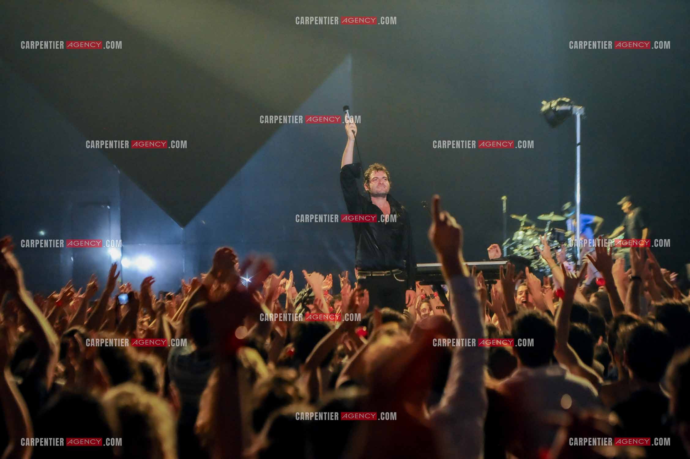Le chanteur Matthieu Chedid dit “M“ lors de son concert au Zénith de Paris en 2013.  ( Exclusif )