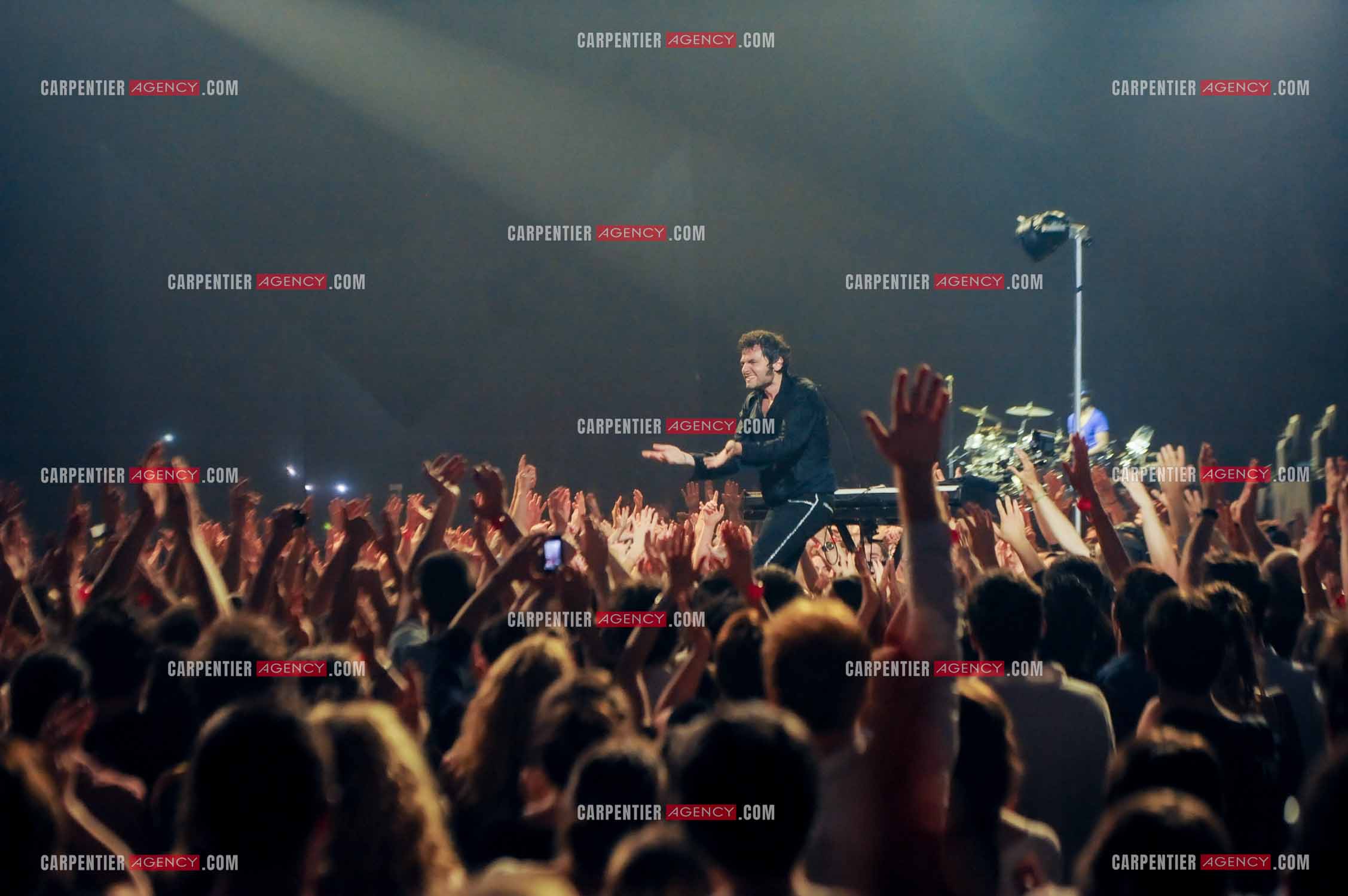 Le chanteur Matthieu Chedid dit “M“ lors de son concert au Zénith de Paris en 2013.  ( Exclusif )