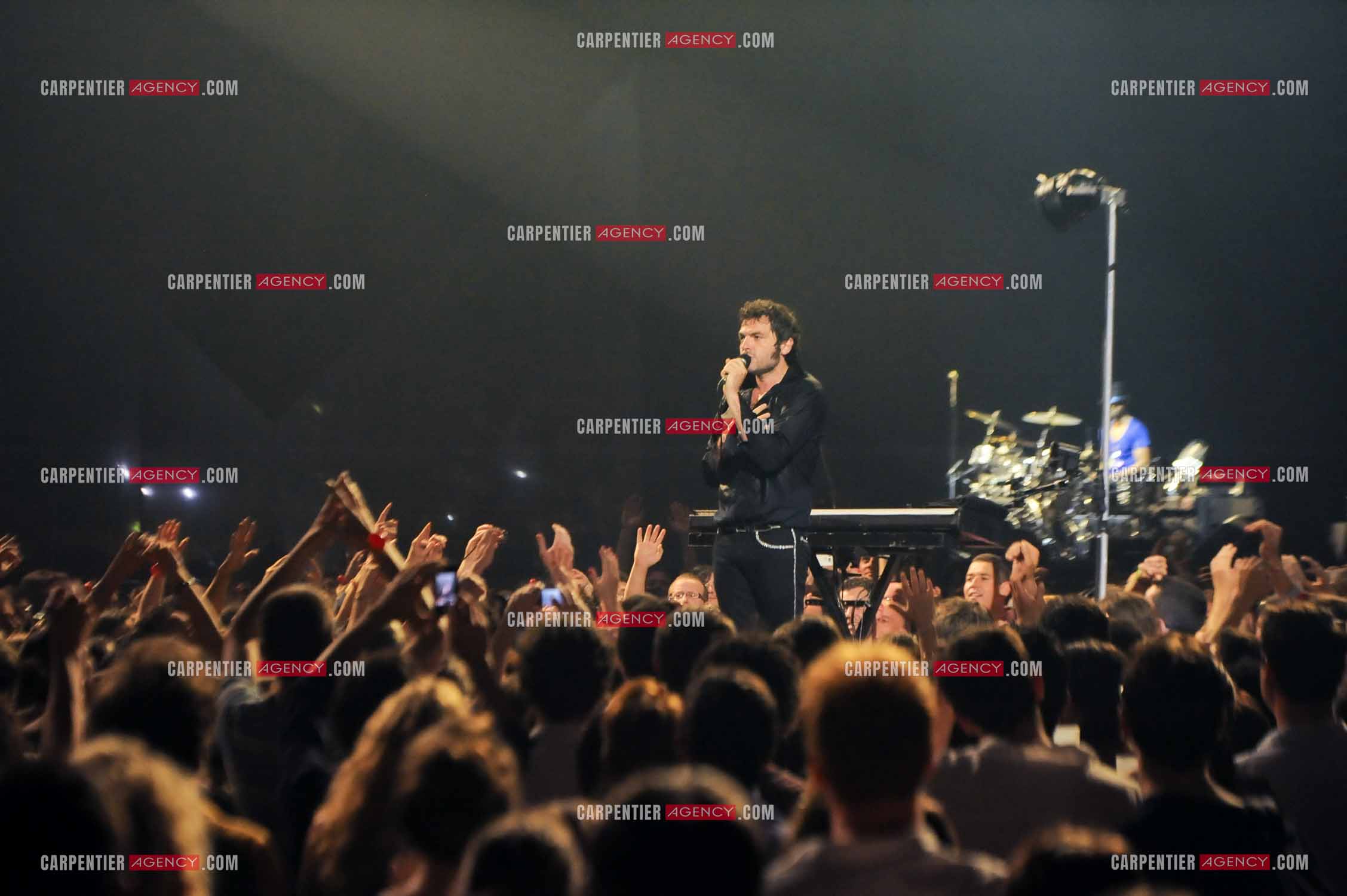 Le chanteur Matthieu Chedid dit “M“ lors de son concert au Zénith de Paris en 2013.  ( Exclusif )