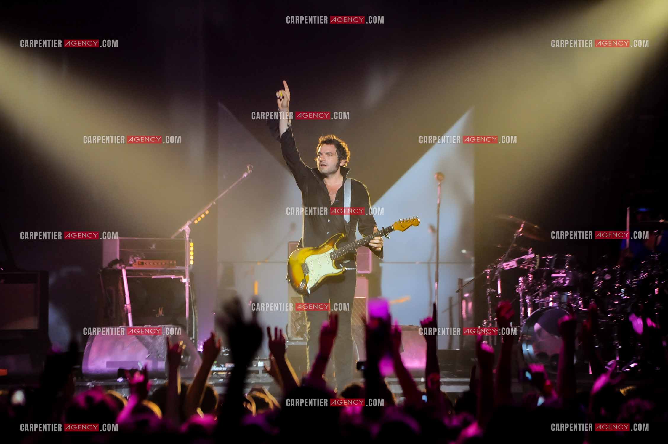 Le chanteur Matthieu Chedid dit “M“ lors de son concert au Zénith de Paris en 2013.  ( Exclusif )
