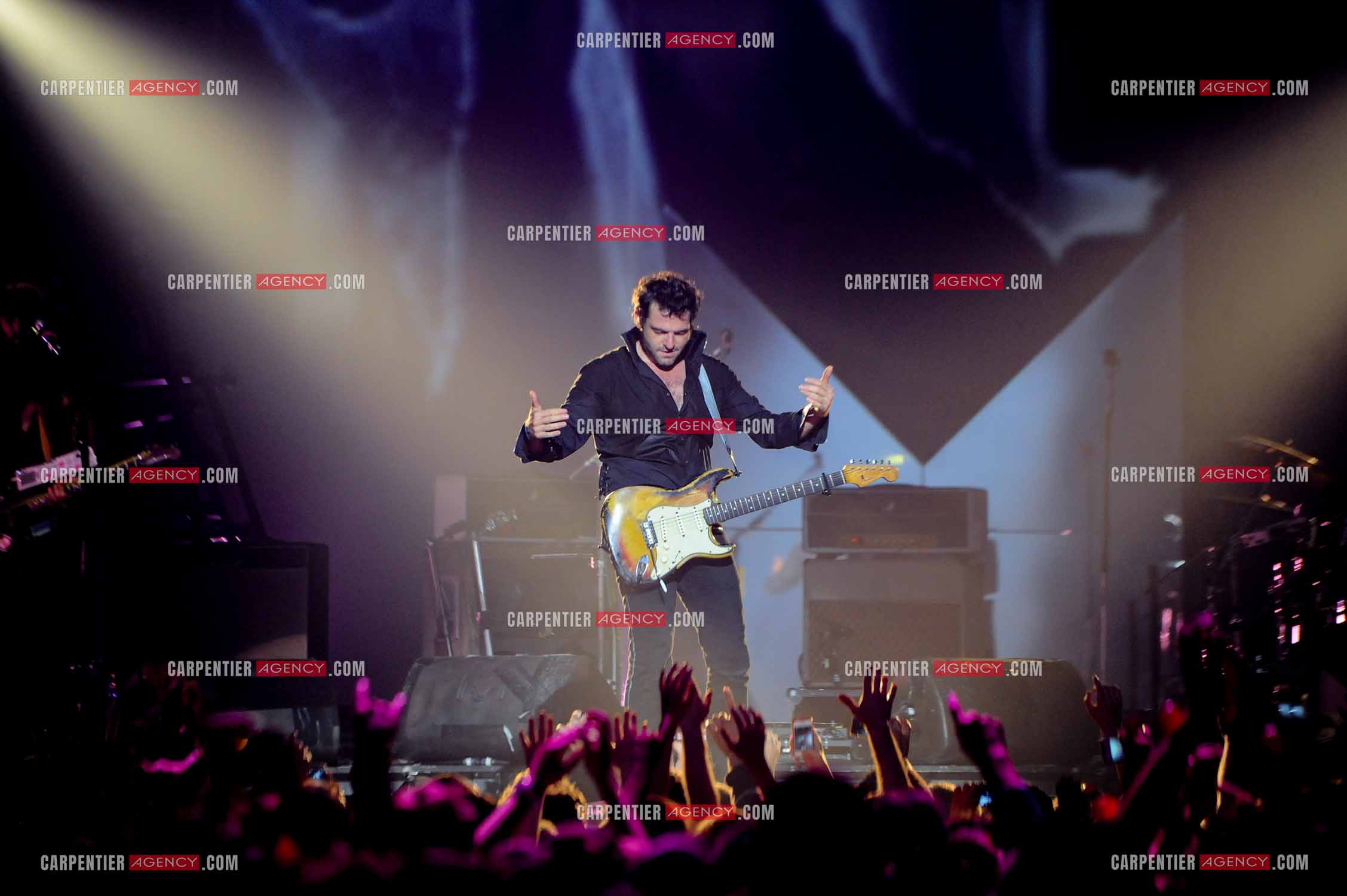 Le chanteur Matthieu Chedid dit “M“ lors de son concert au Zénith de Paris en 2013.  ( Exclusif )
