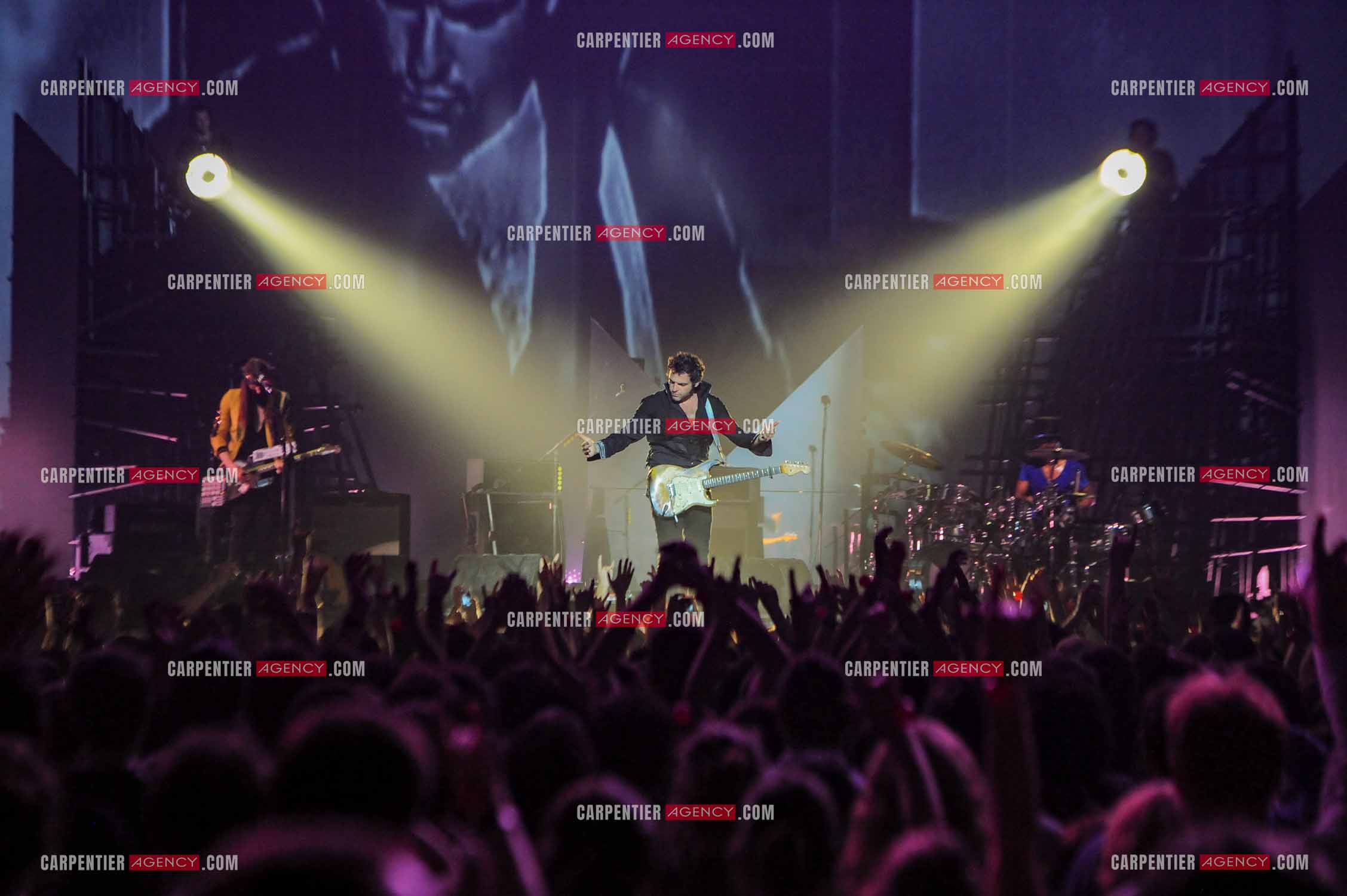 Le chanteur Matthieu Chedid dit “M“ lors de son concert au Zénith de Paris en 2013.  ( Exclusif )