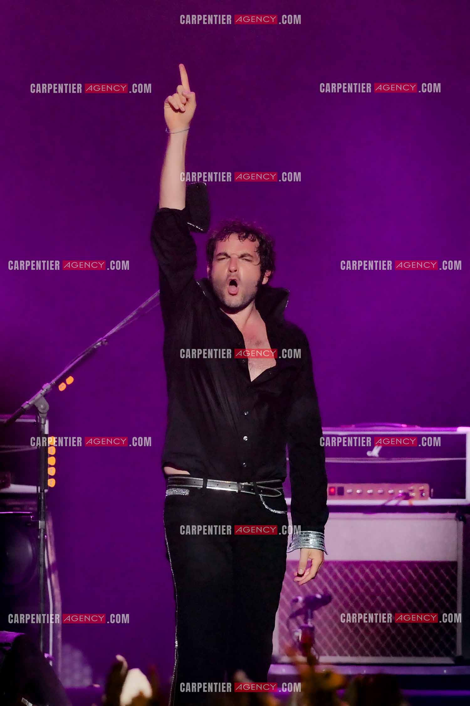 Le chanteur Matthieu Chedid dit “M“ lors de son concert au Zénith de Paris en 2013.  ( Exclusif )